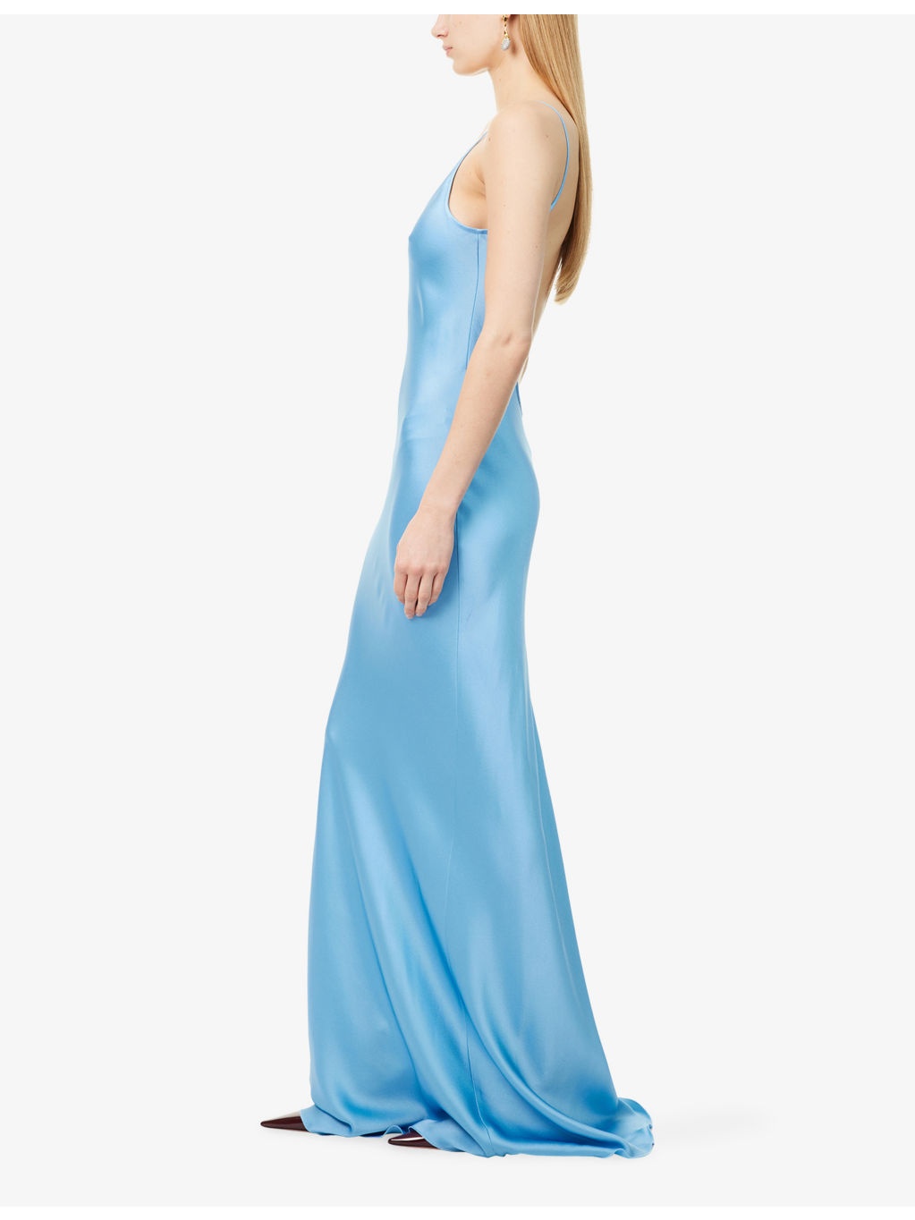 Open-Back Shoulder-Straps Woven Maxi Dress - 3