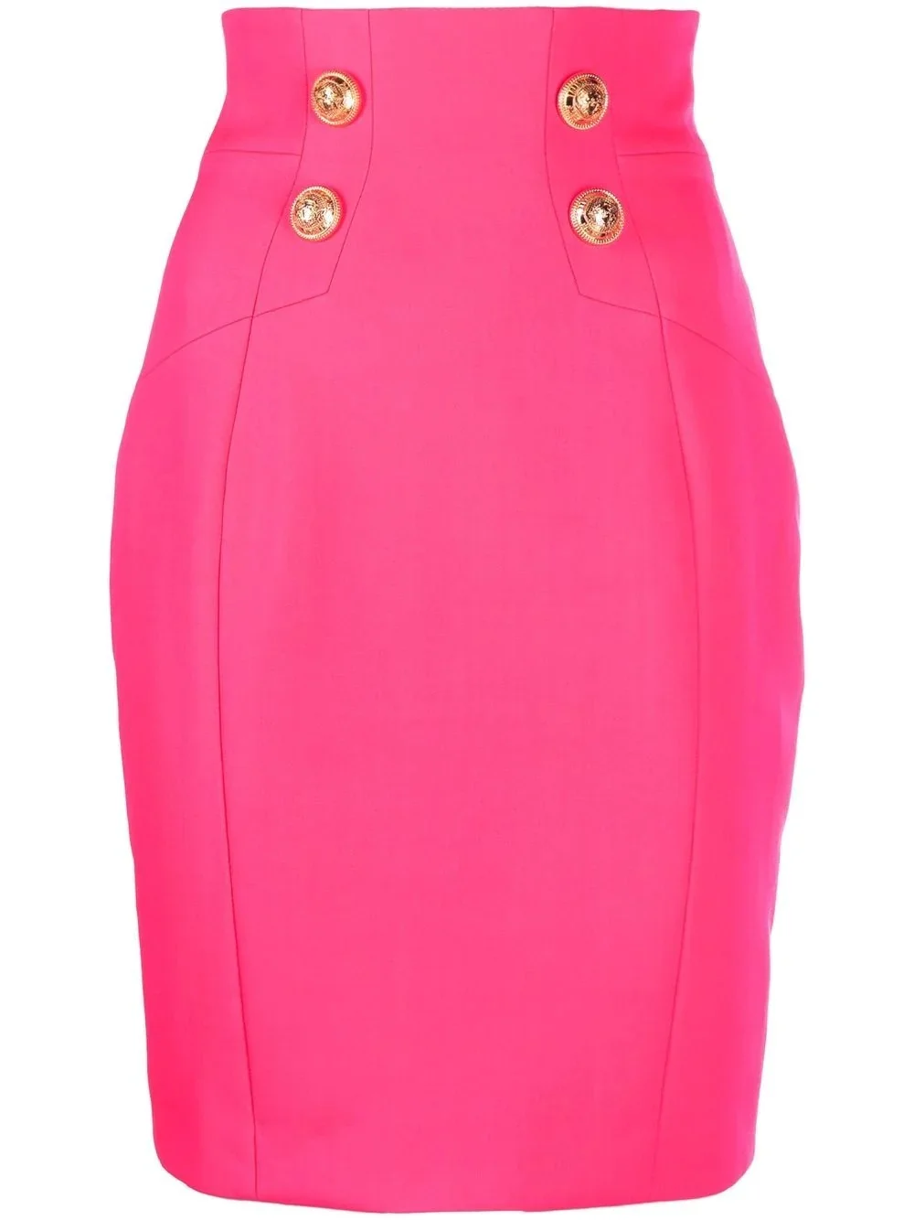 logo-button pencil skirt - 1