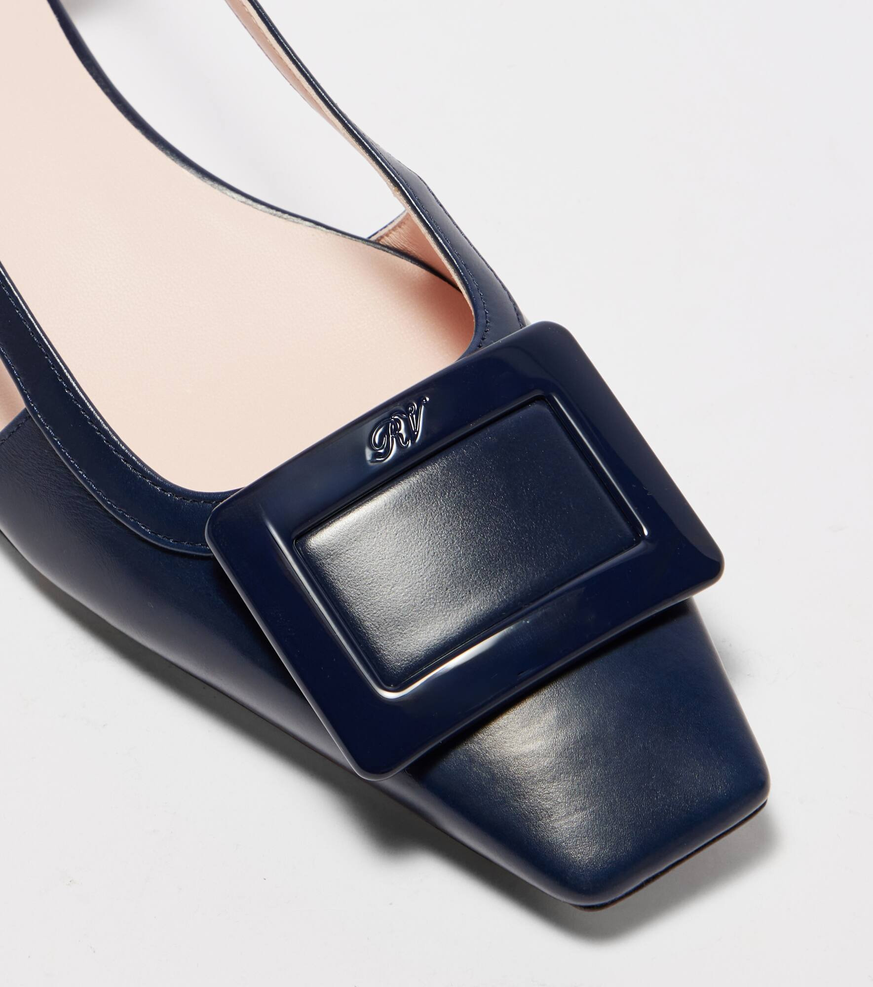 Belle Vivier 25 leather slingback flats - 5