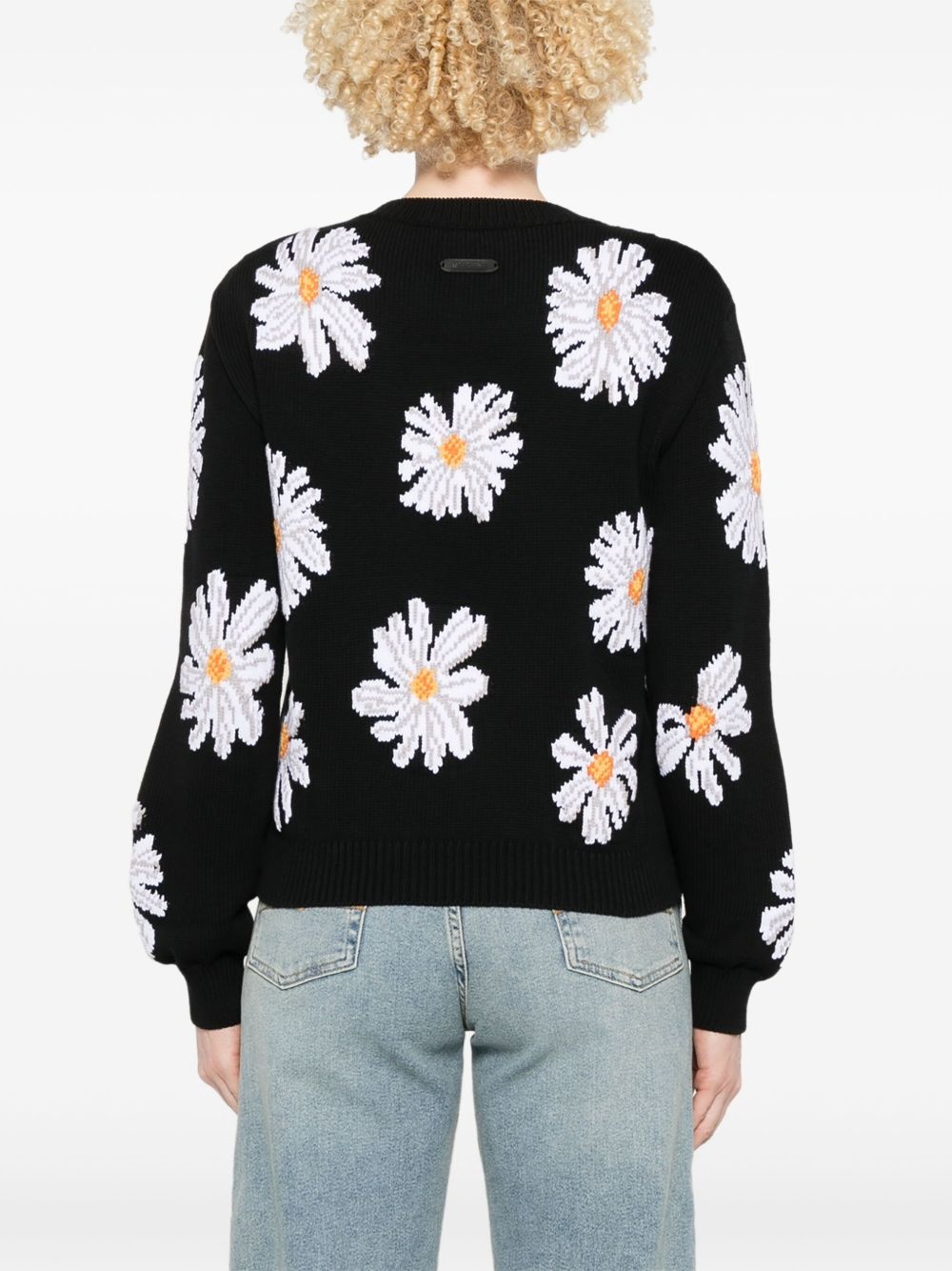 floral-jacquard sweater - 4
