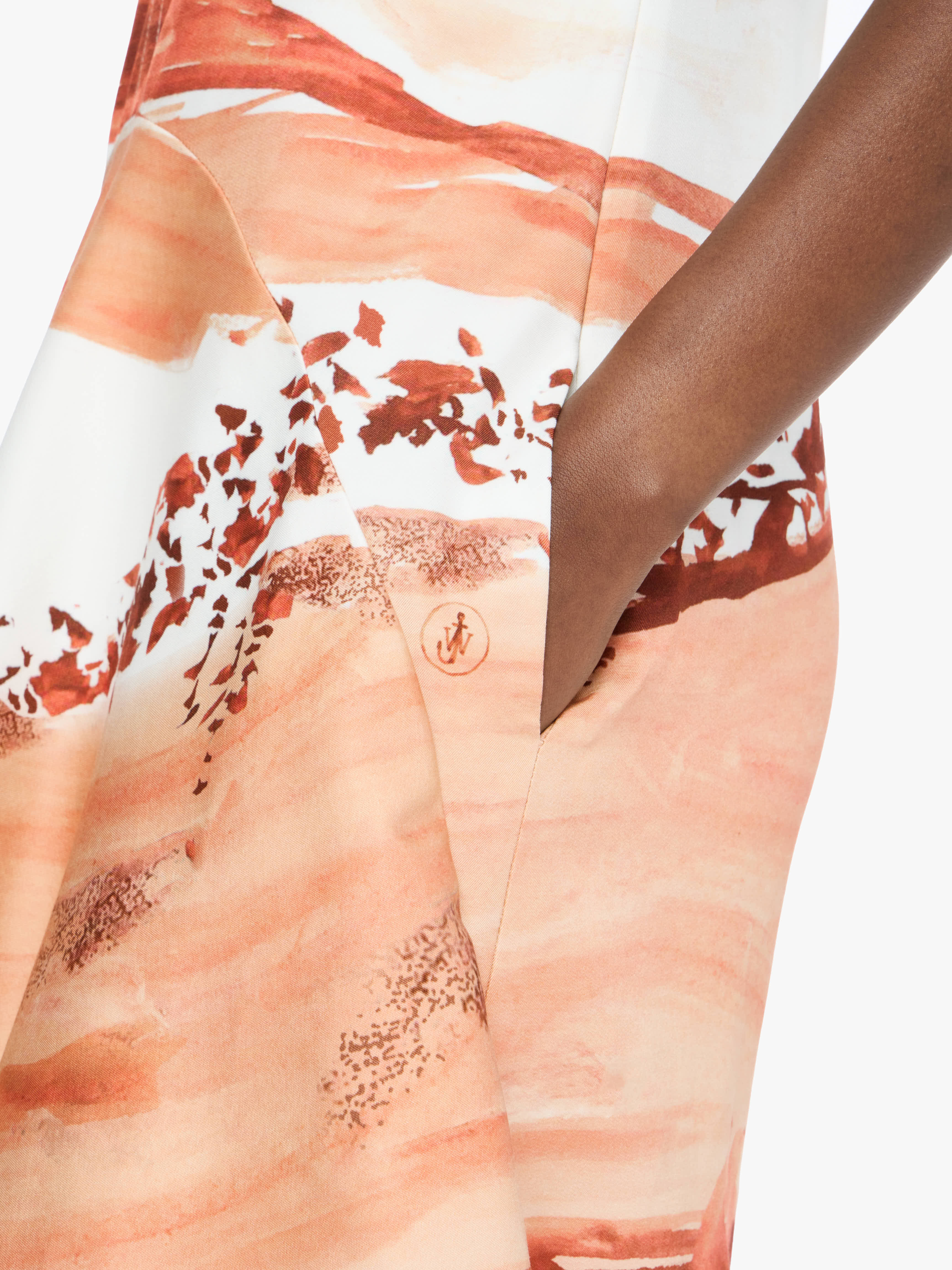 PRINTED V-NECK MINI DRESS - 5