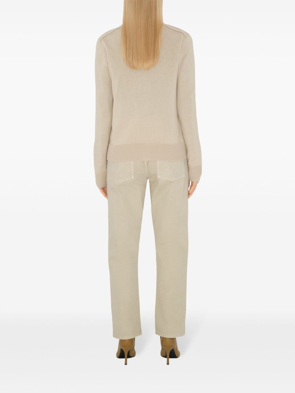 Check Label cardigan - 4