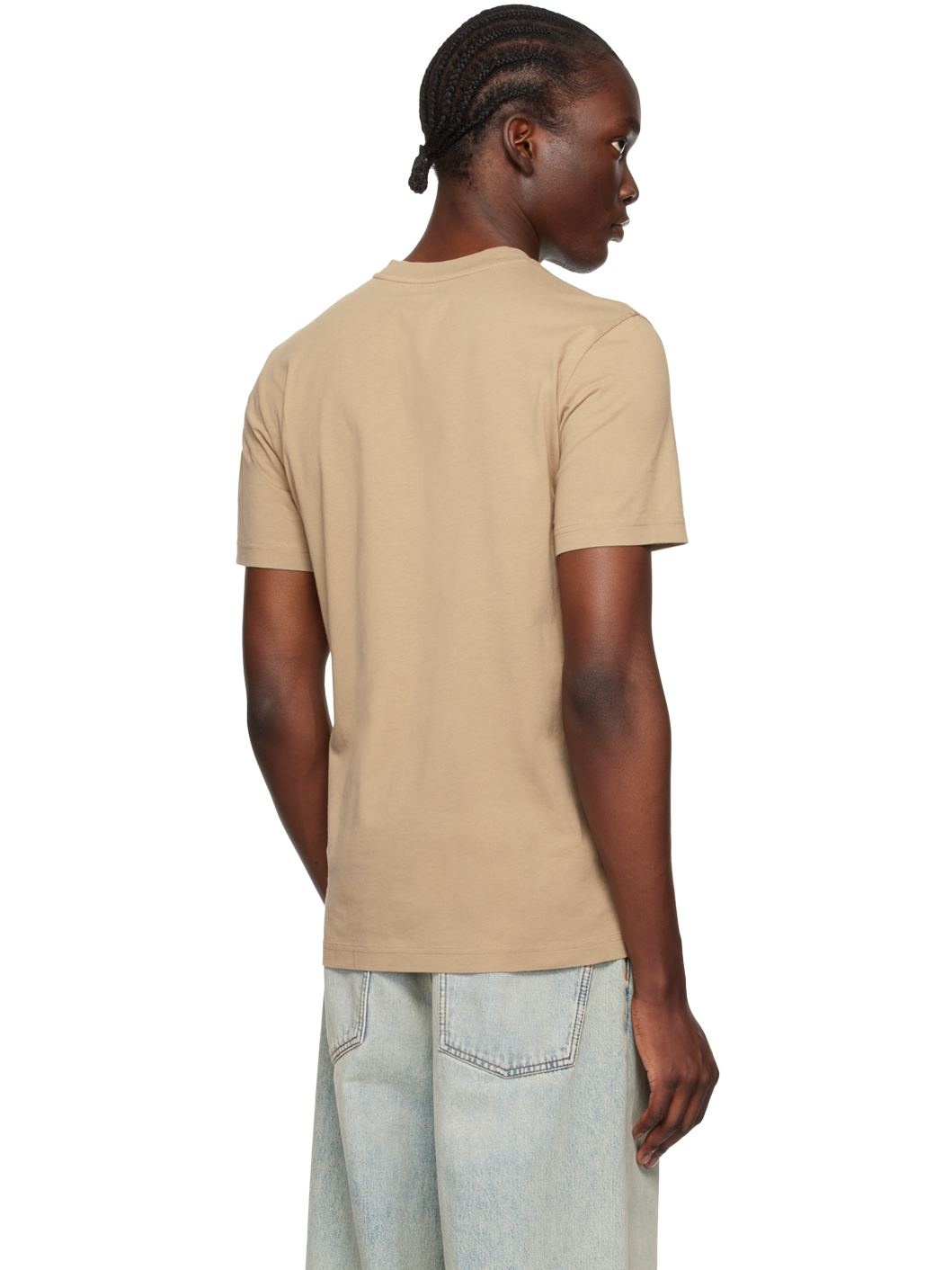 Taupe Football Patch T-Shirt - 3