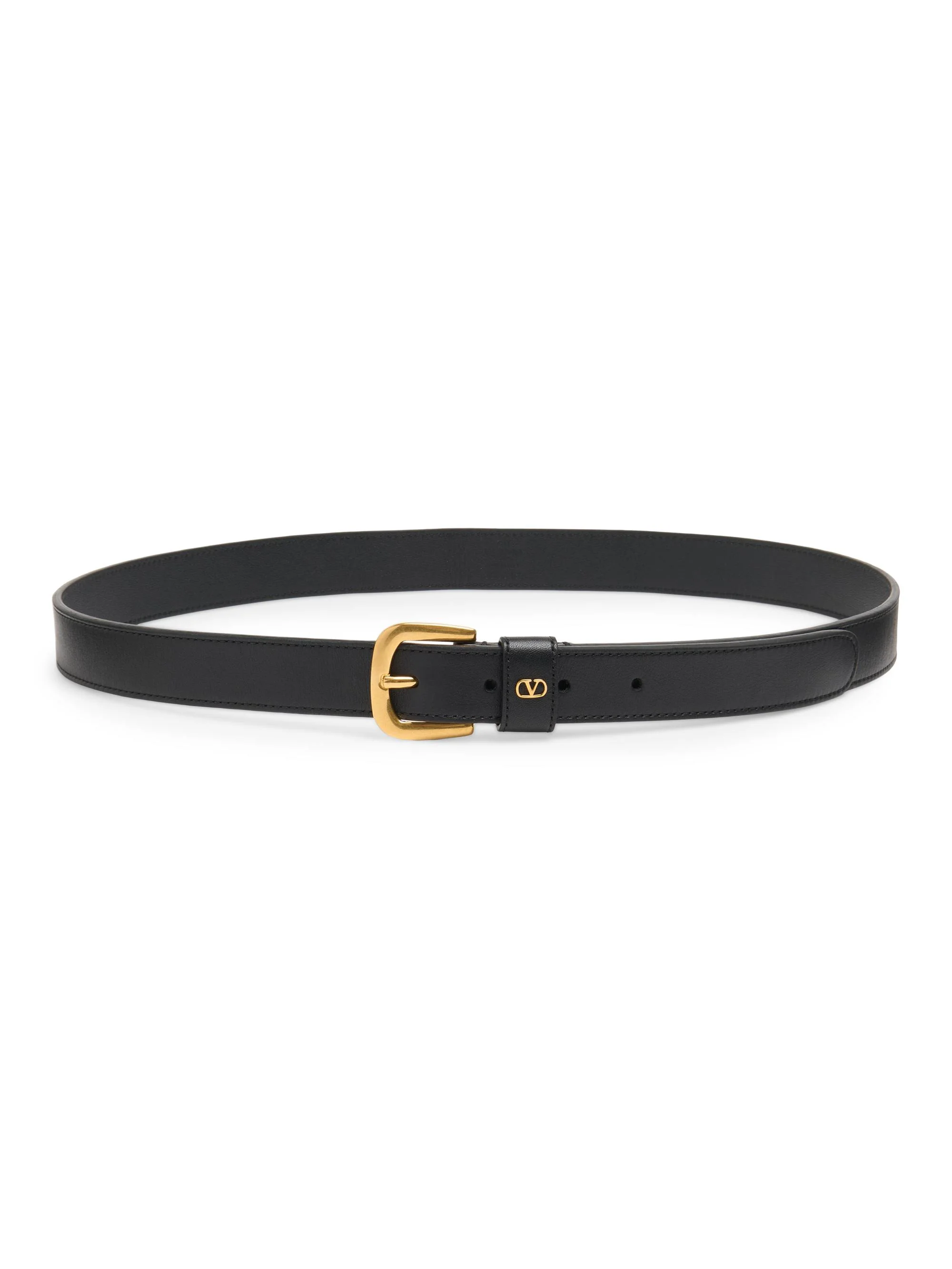Men's VLogo Signature Belt in Shiny Calfskin 25MM - Black - 1