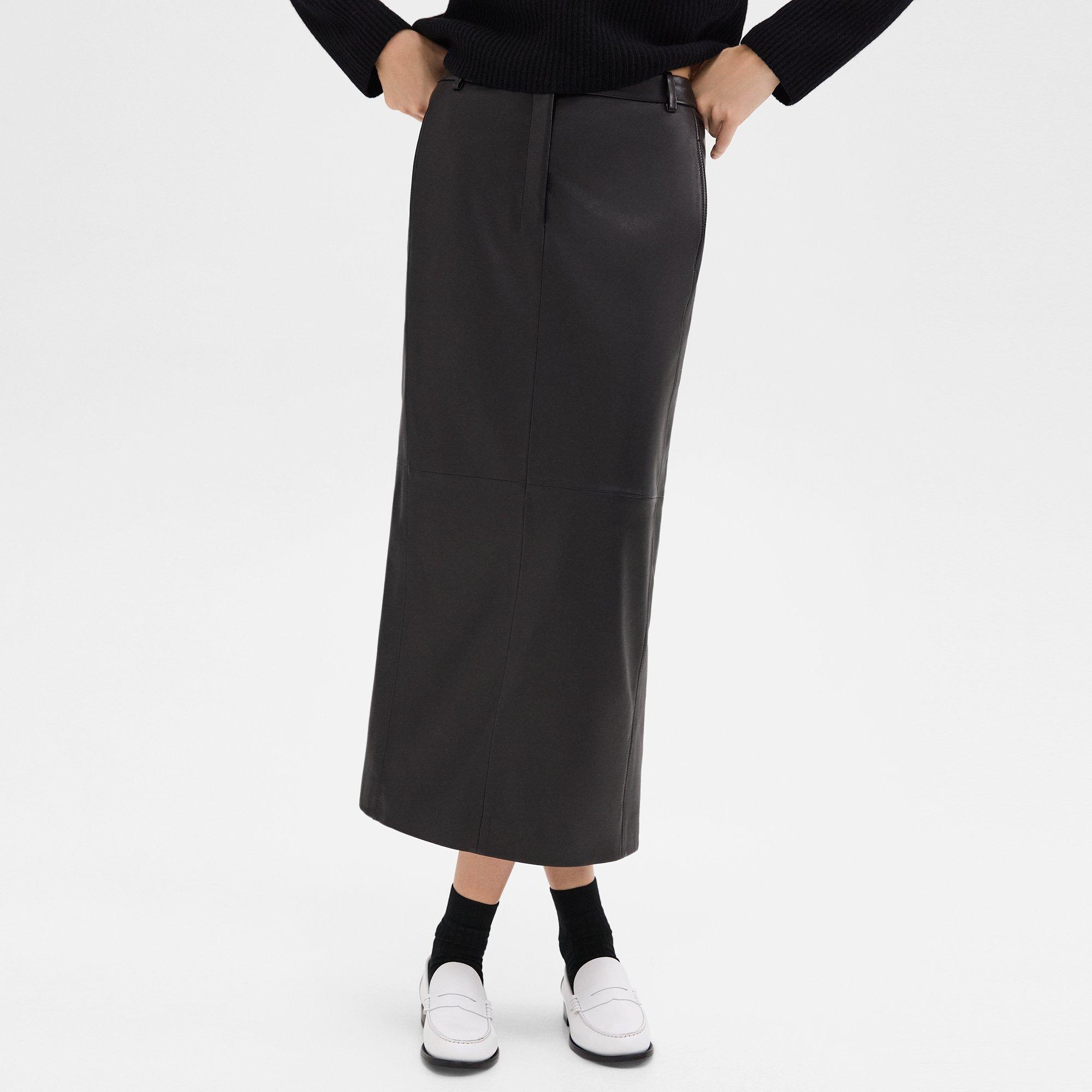 Trouser Skirt in Leather - 5