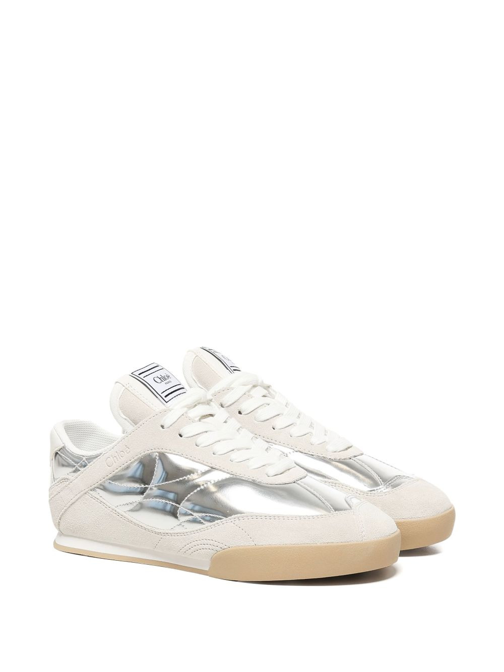 Kick metallic-panelled sneakers - 2