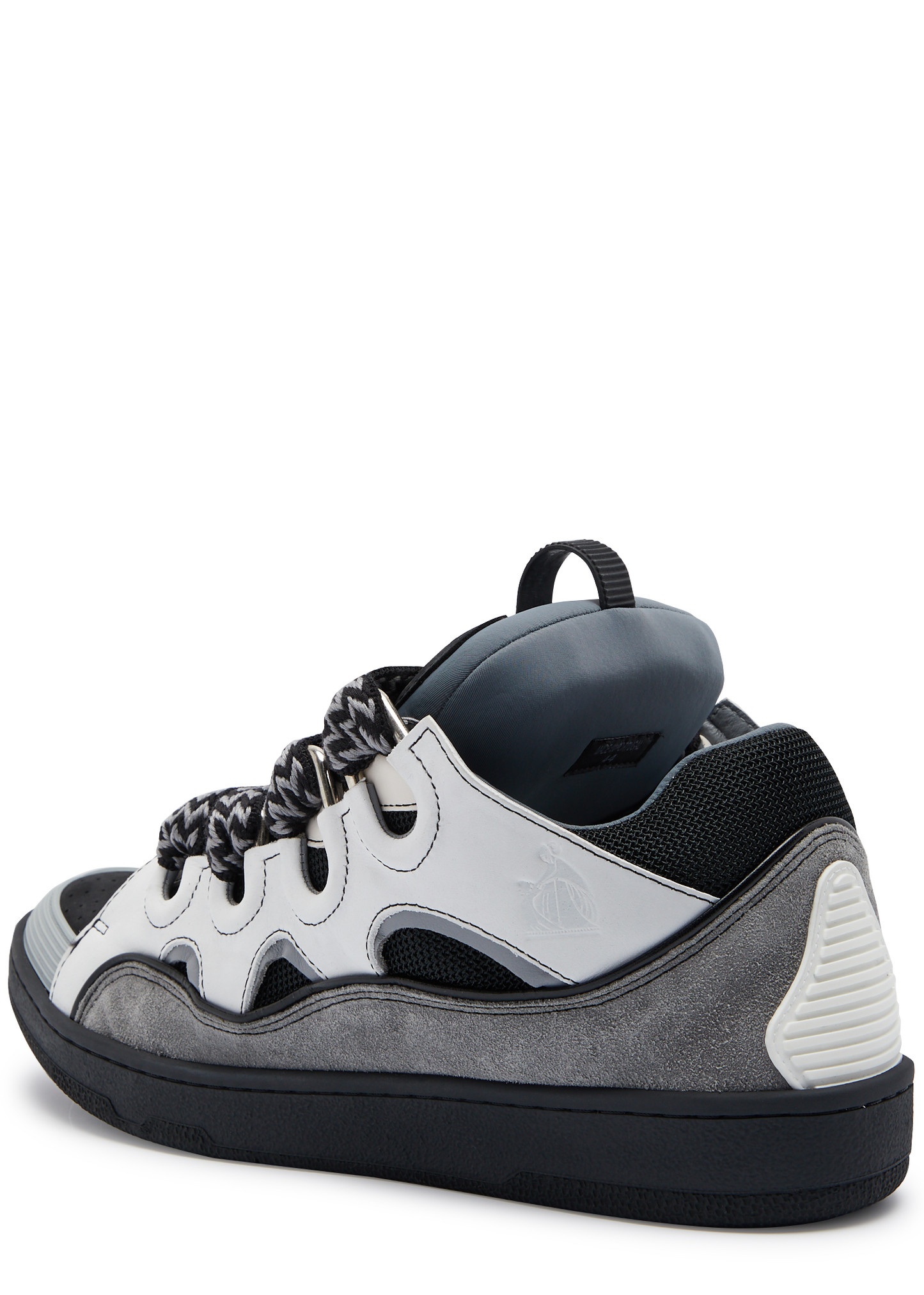 Curb panelled mesh sneakers - 2