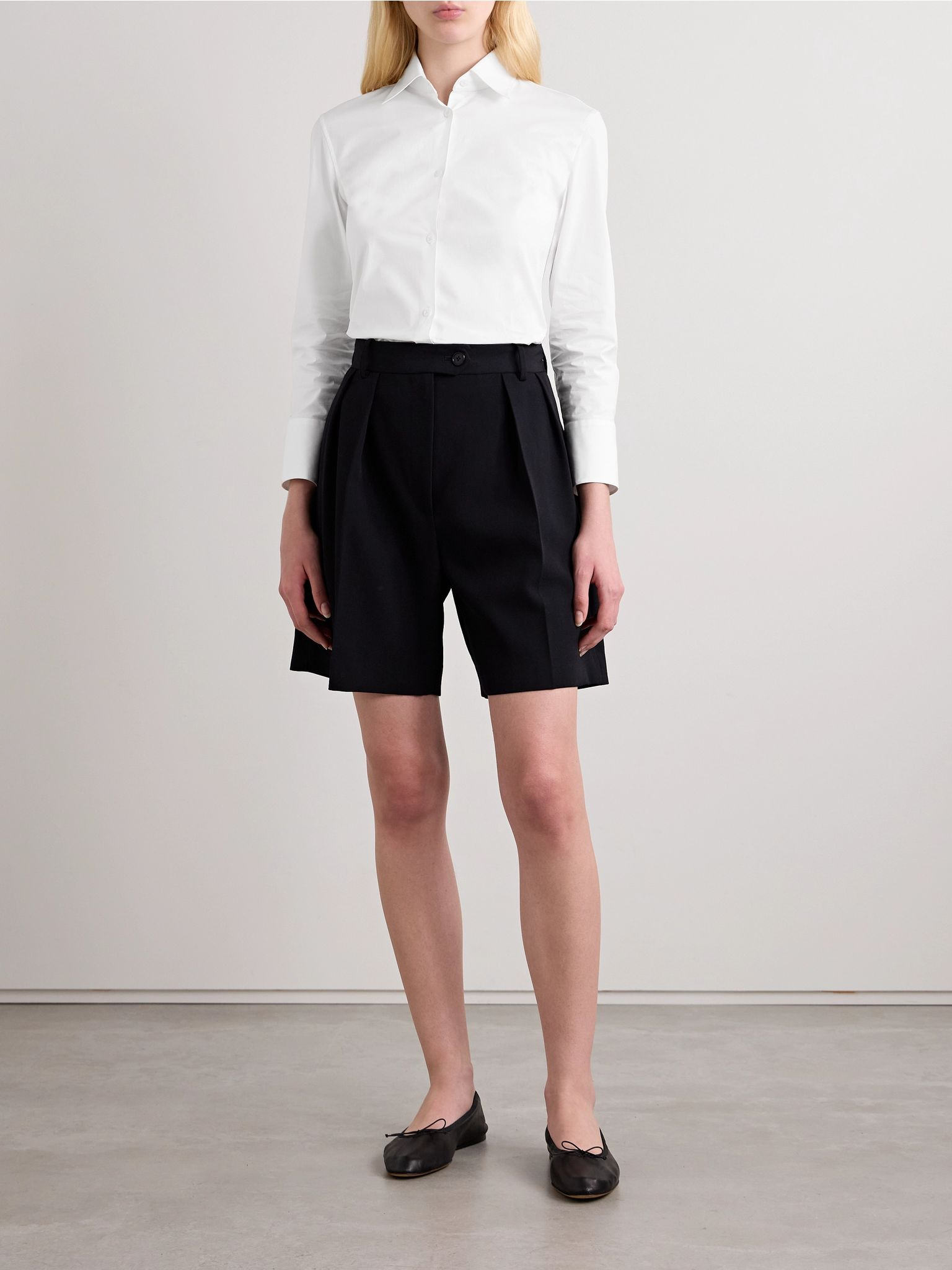 Frou cotton-blend poplin shirt White - 2