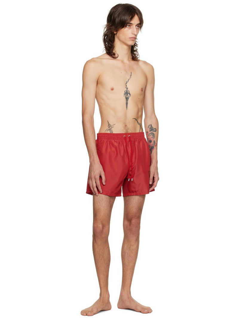 Balmain Red Printed Swim Shorts outlook