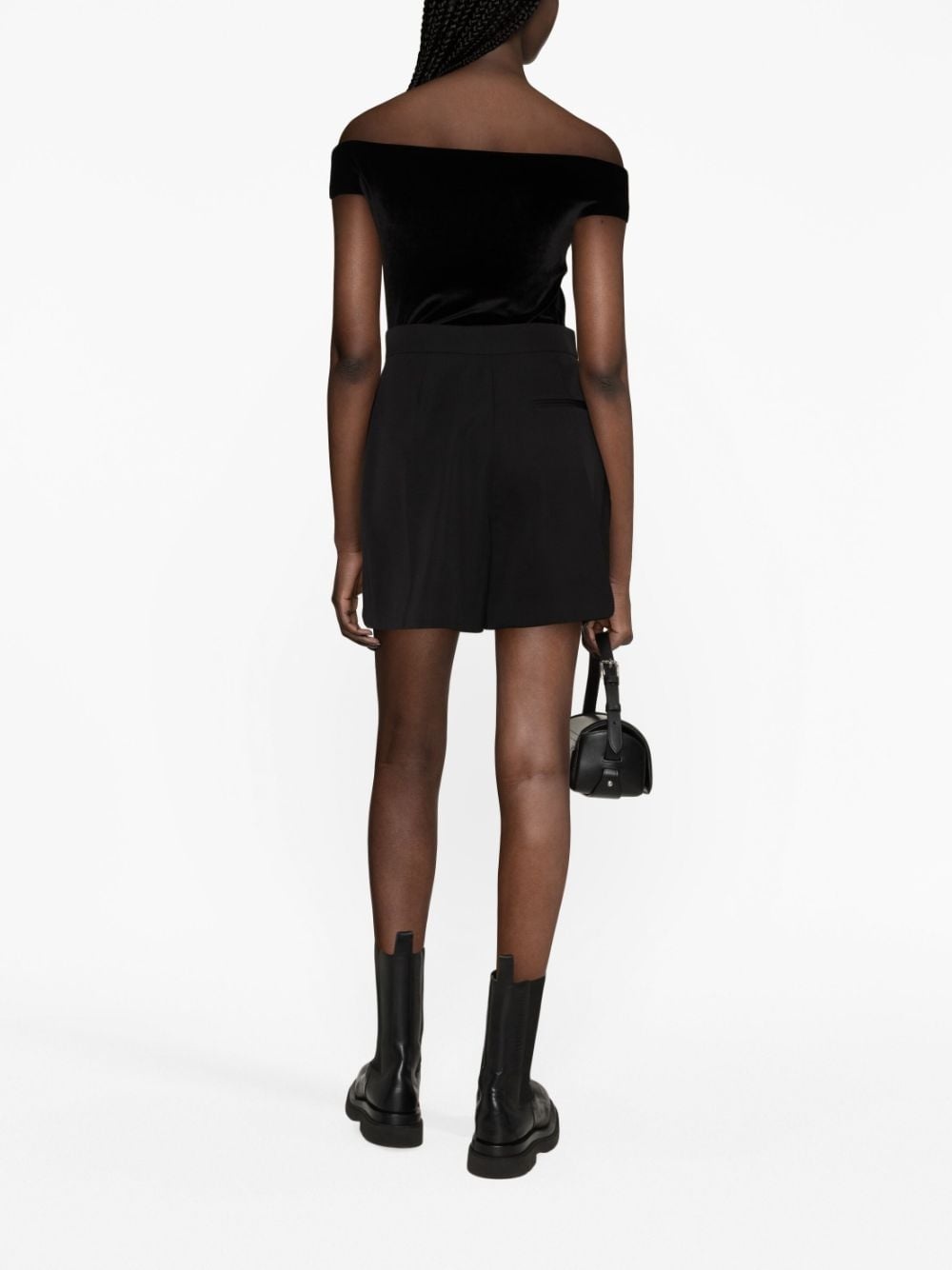 ショートパンツ ALEXANDER MCQUEEN Woman Short Black 757297QJAAC 1000 Alexander McQueen - Black zipped shorts | Exclusive Designer