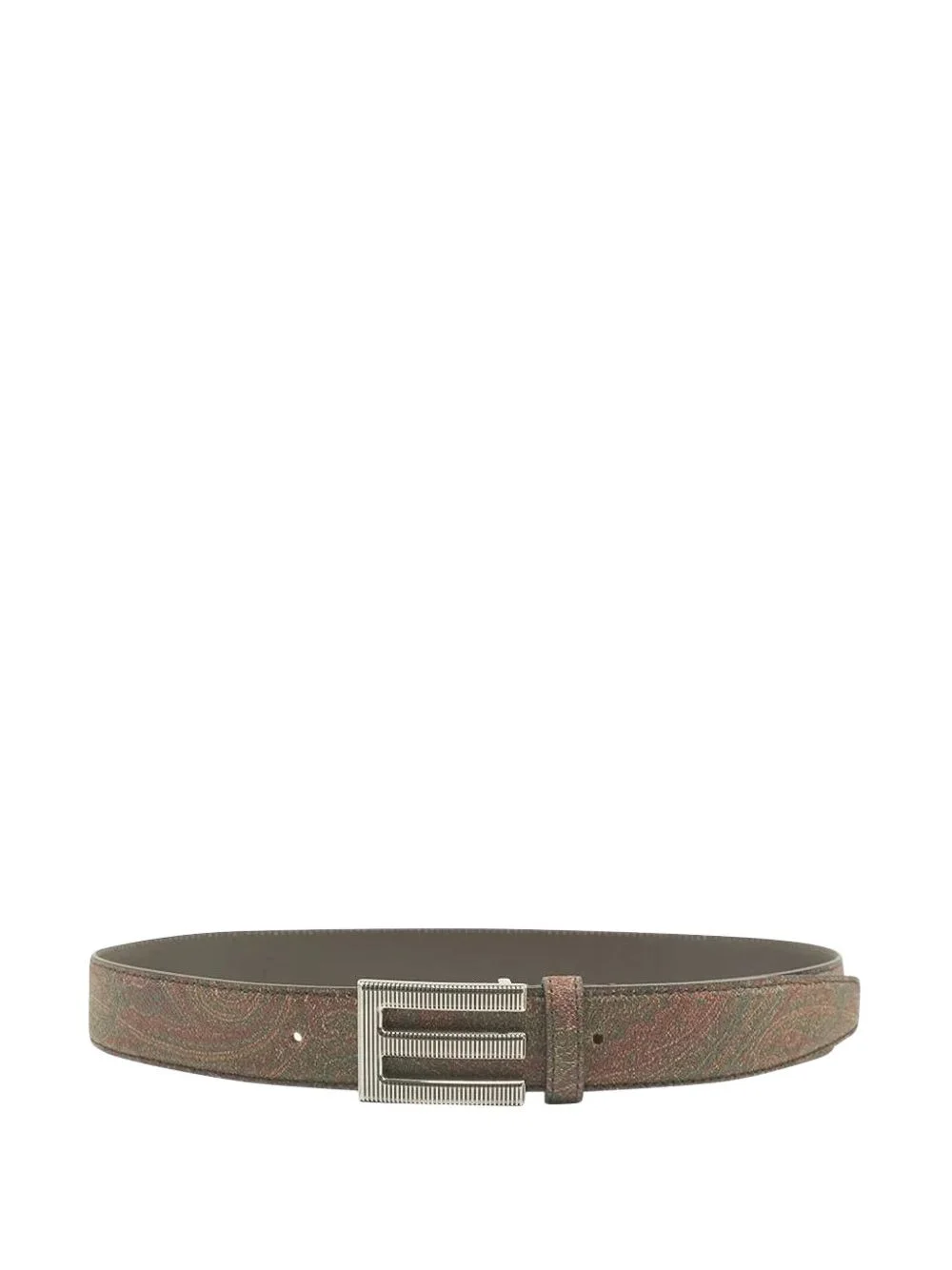 paisley-pattern E-buckle belt - 1