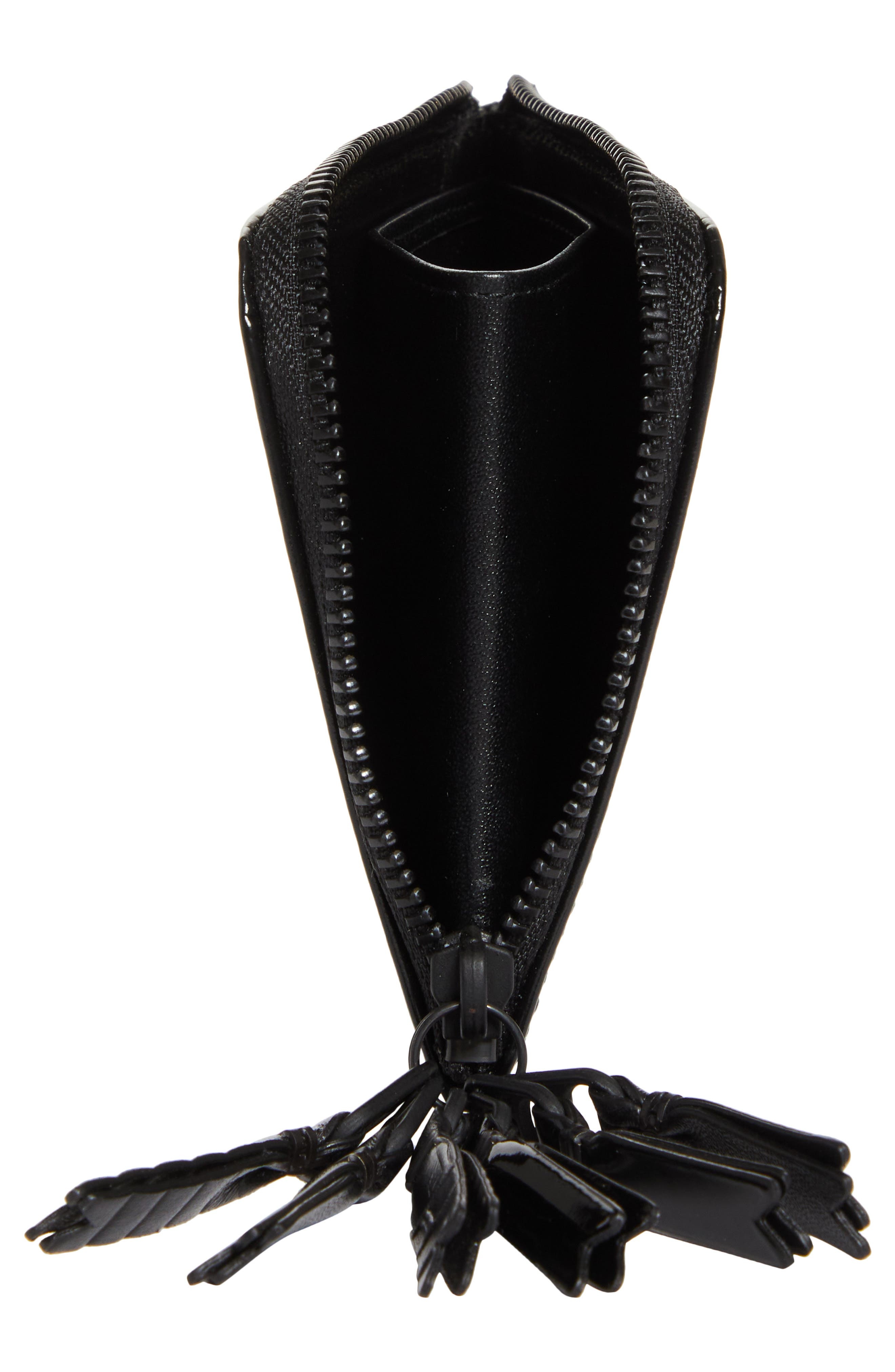 Comme des Garçons Wallets Zipper Medley Leather Half Zip Wallet in Black at Nordstrom - 2