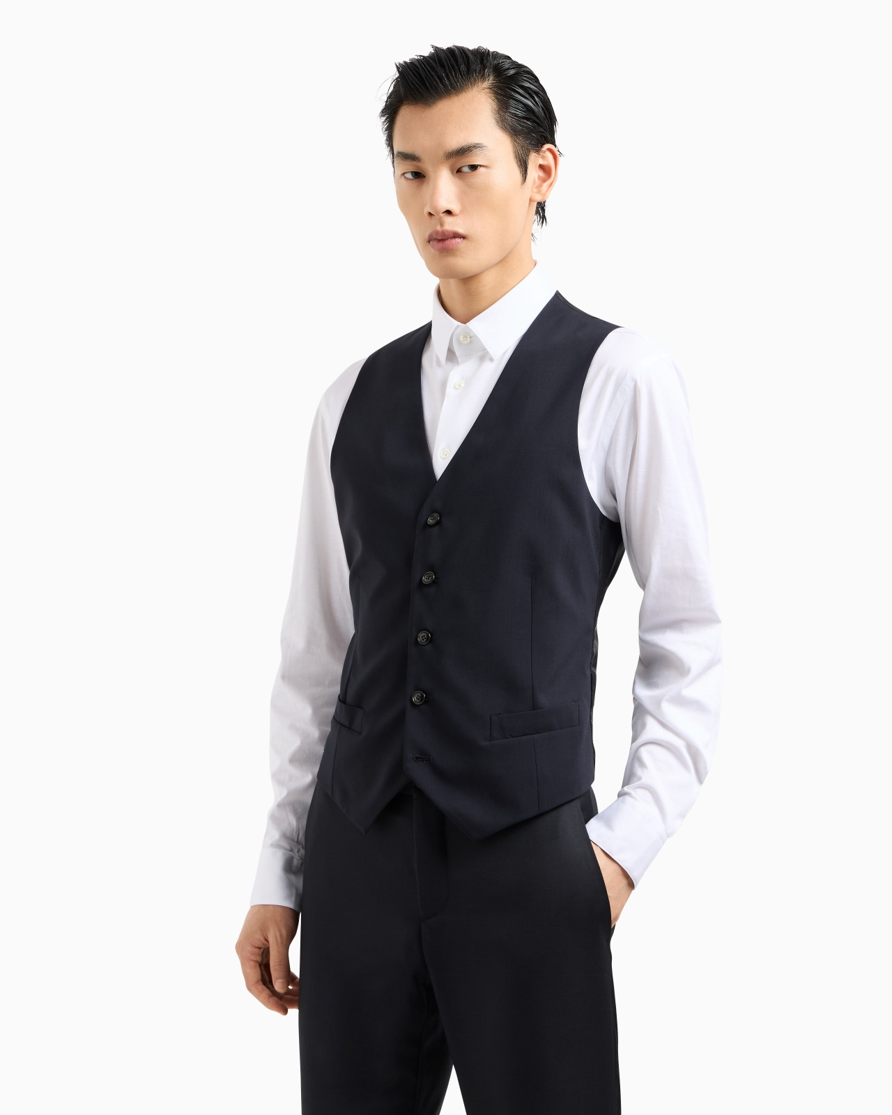 Single-breasted waistcoat in virgin wool - 4