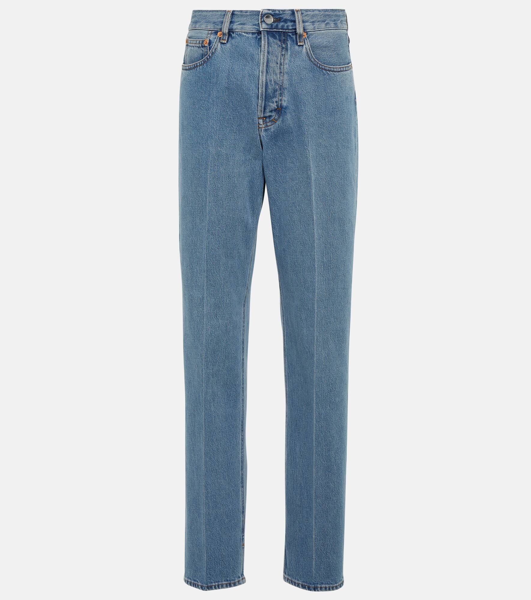 Mid-rise straight jeans - 1