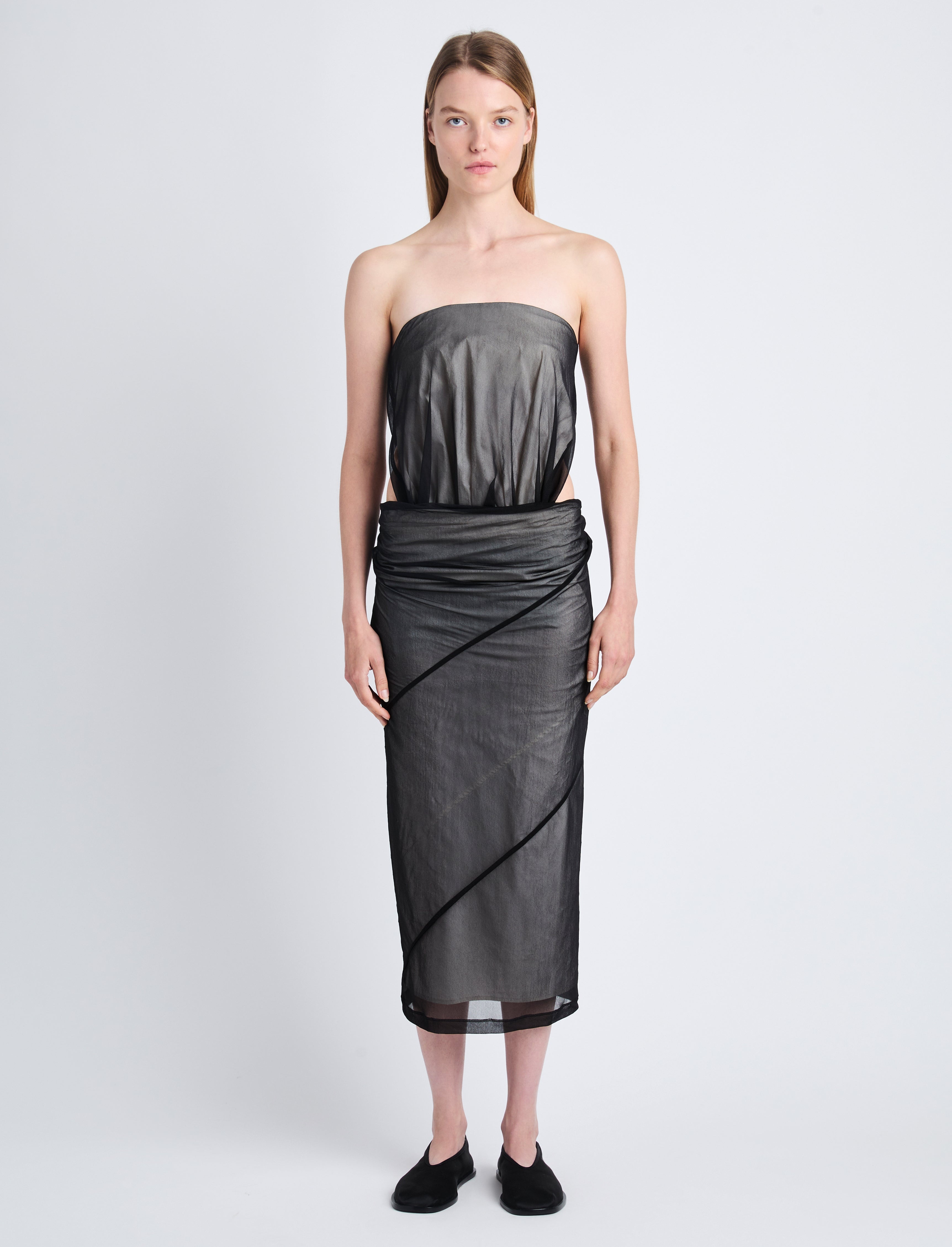 Gwen Strapless Dress in Silk Nylon - 2
