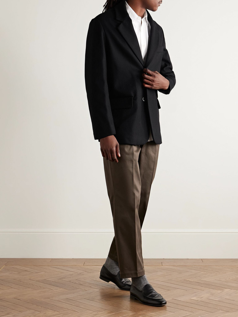 BARENA Wool-Blend Felt Blazer Black outlook