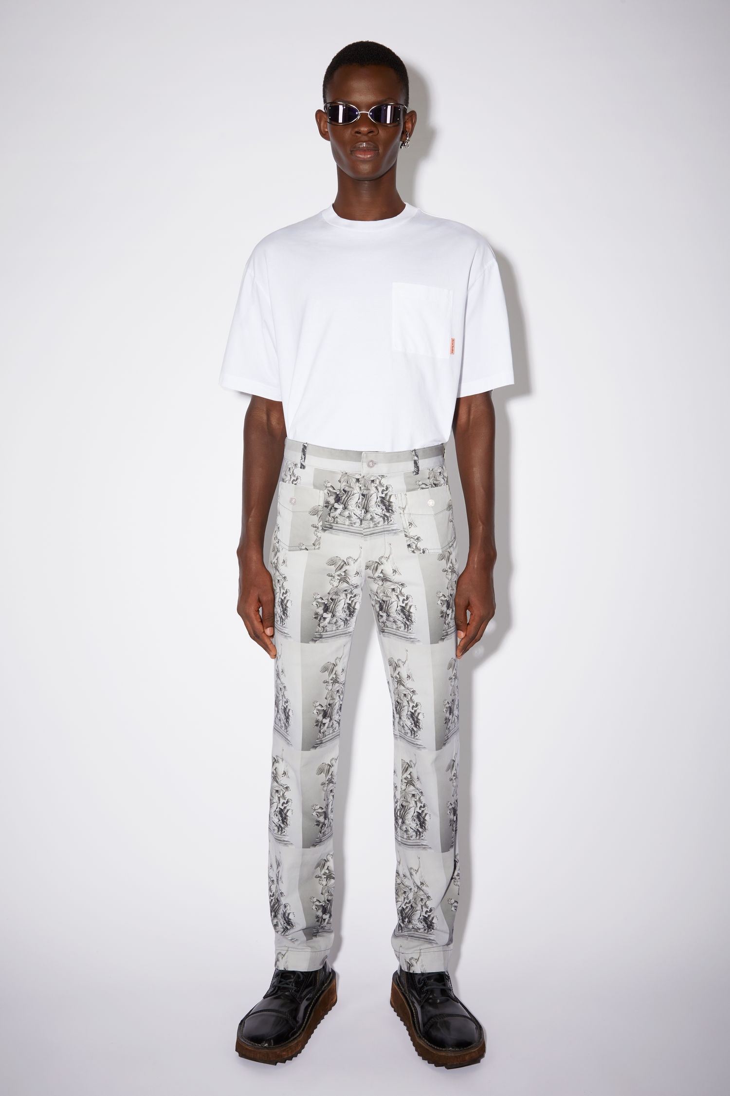 Printed trousers - Grey - 2