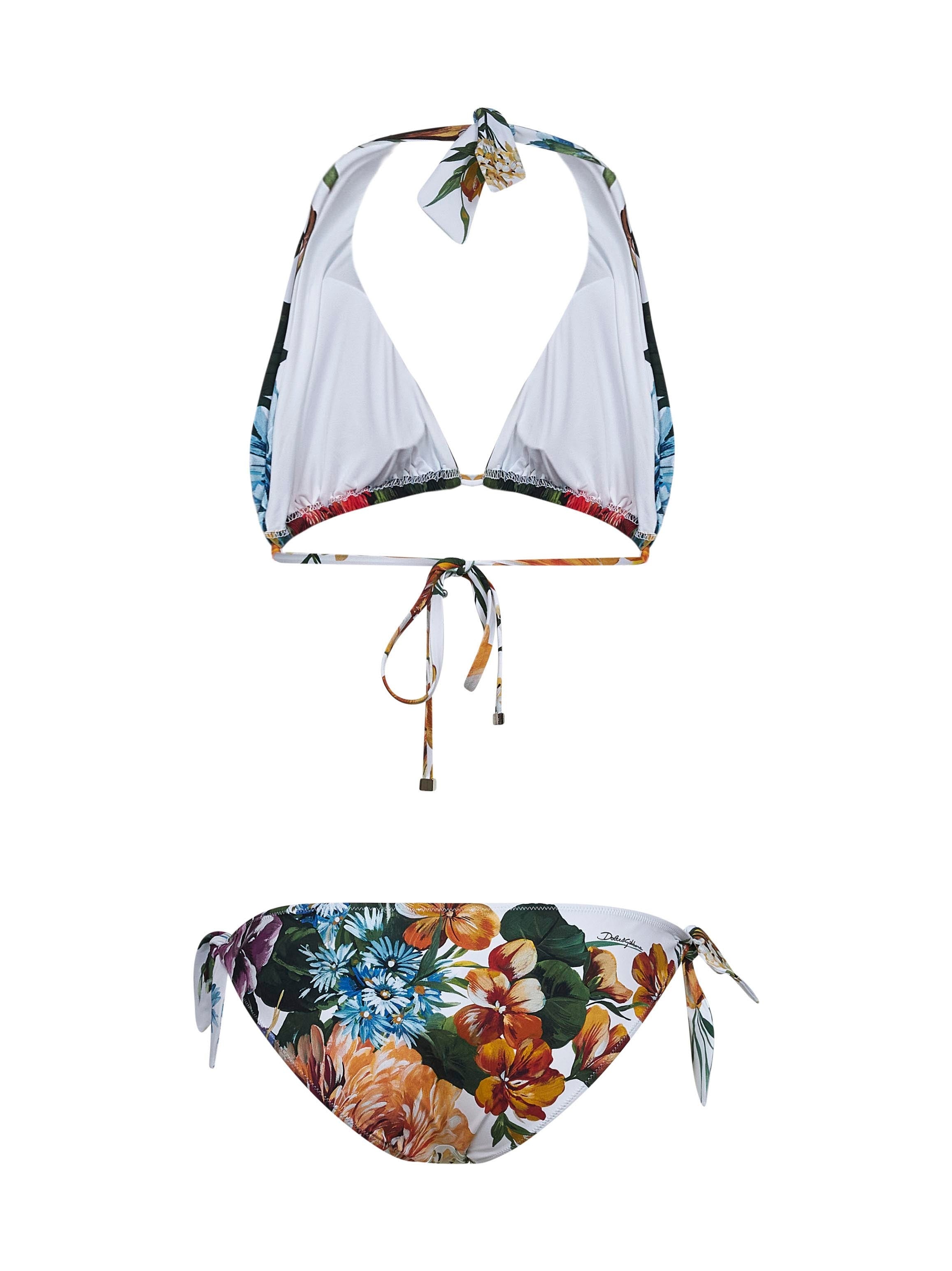 Flower print triangle bikini - 2