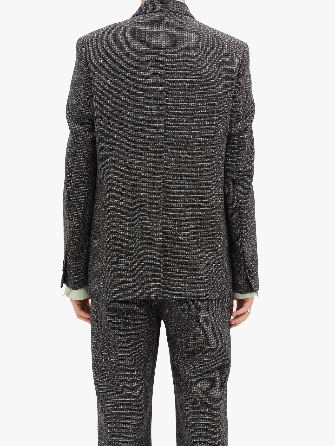 Single-breasted wool-tweed jacket - 5