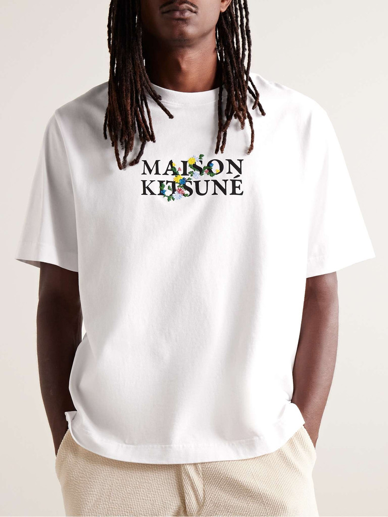 Embroidered Logo-Print Cotton-Jersey T-Shirt 3