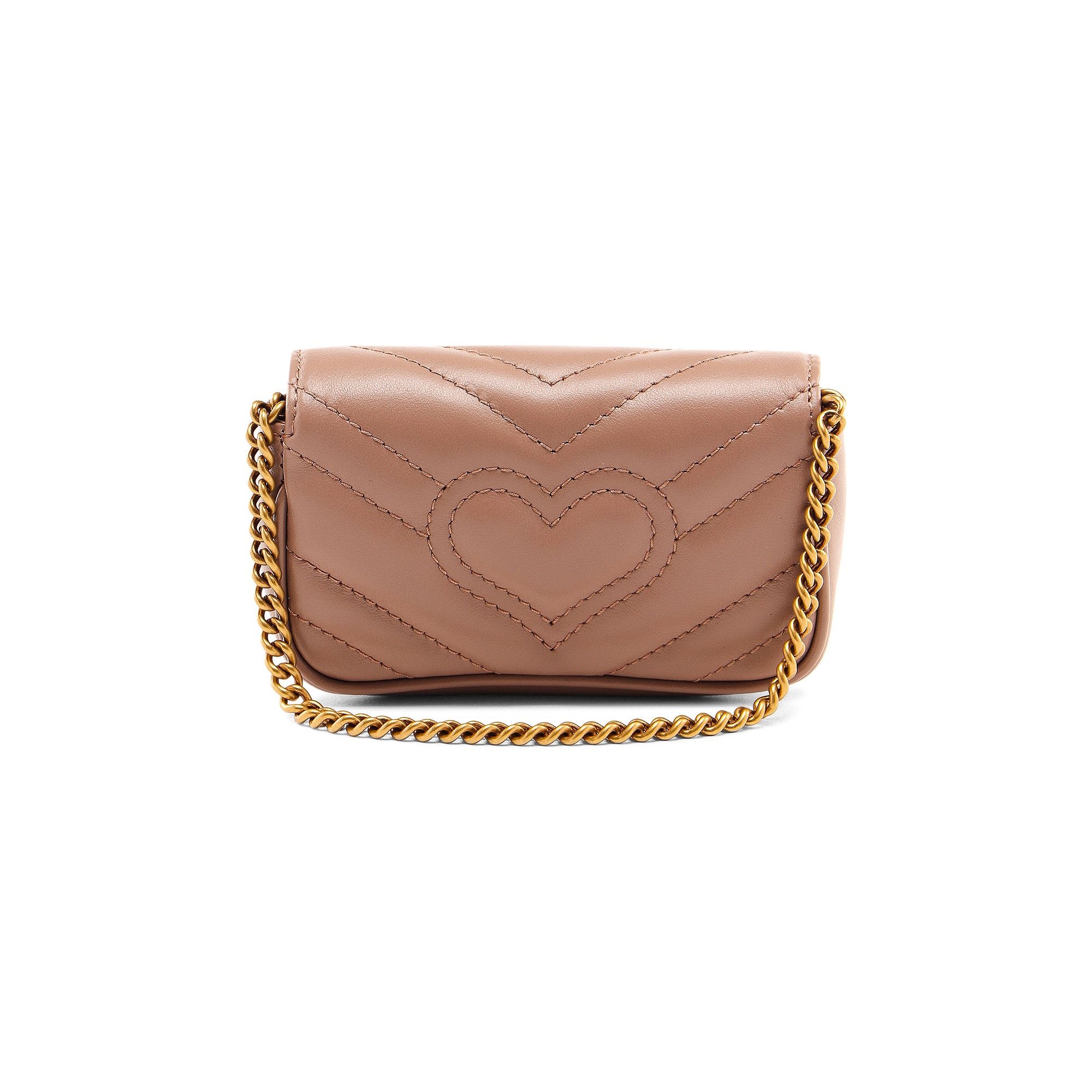 Gucci GG Marmont Chain Coin Purse 'Porcelain Rose' - 2