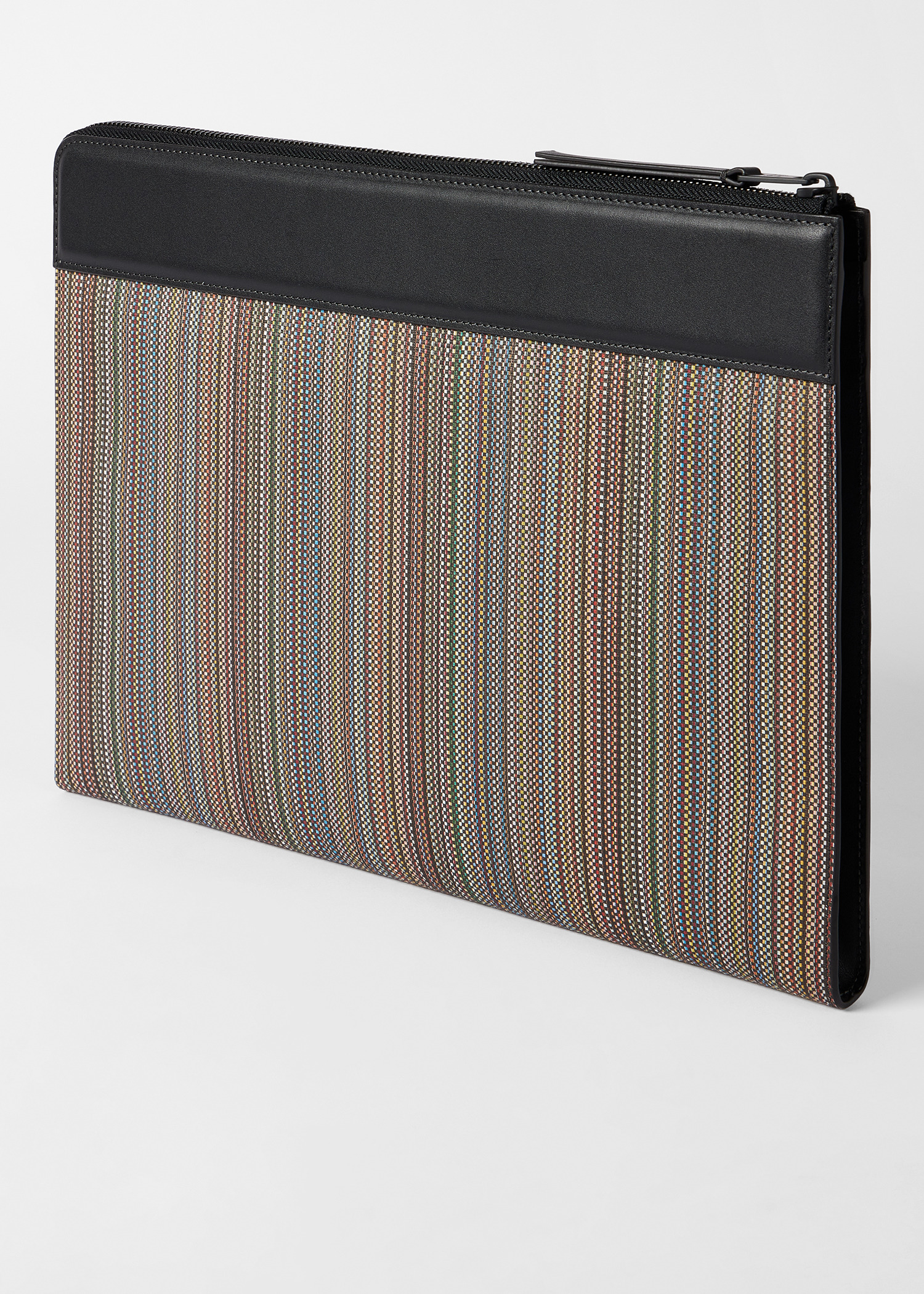 'Signature Stripe' Coated Canvas Document Case - 2