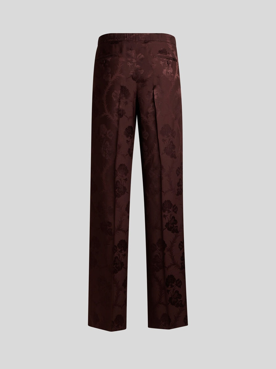 WOOL-BLEND JACQUARD TROUSERS - 5