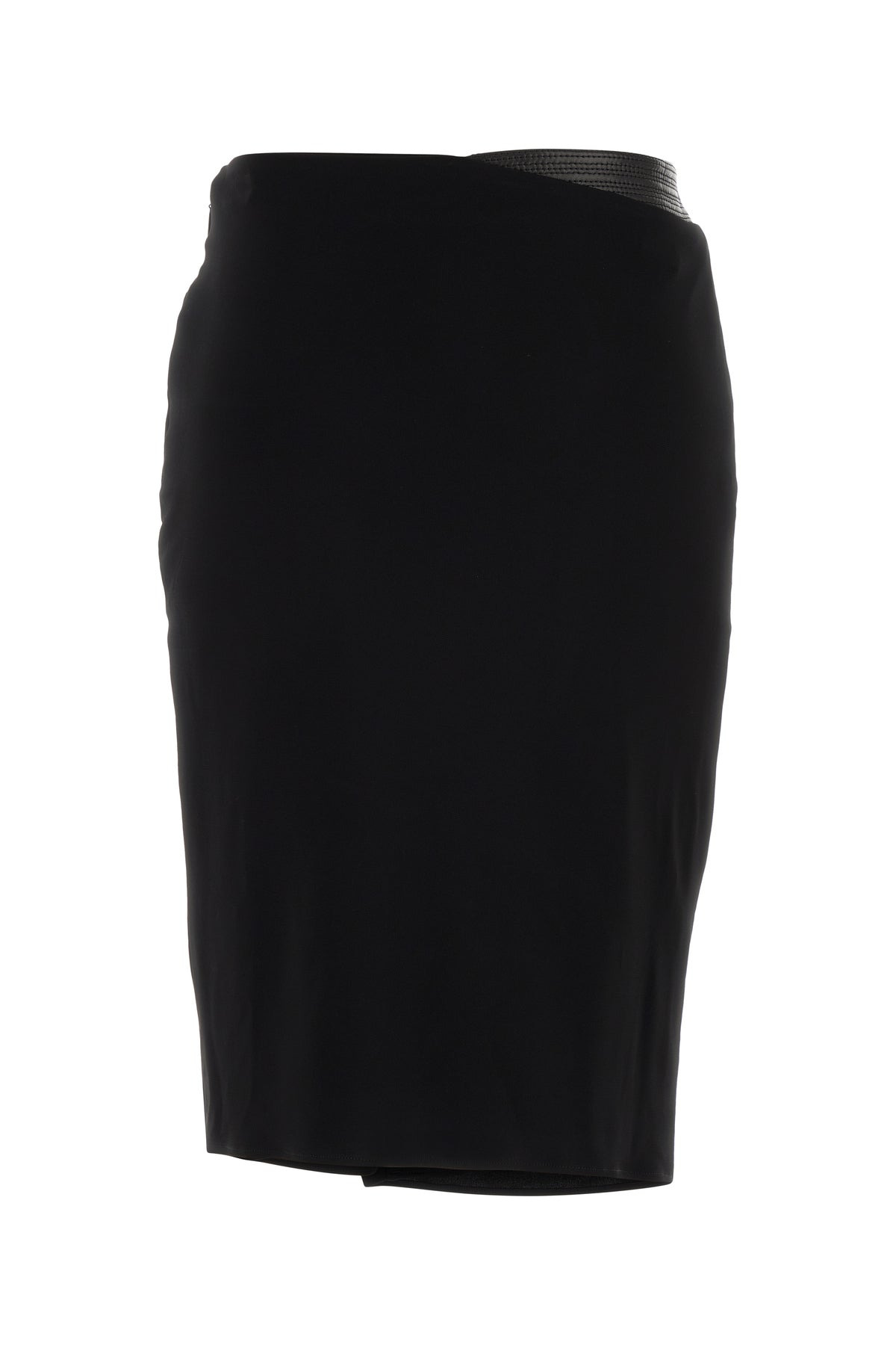 Black stretch viscose skirt - 2