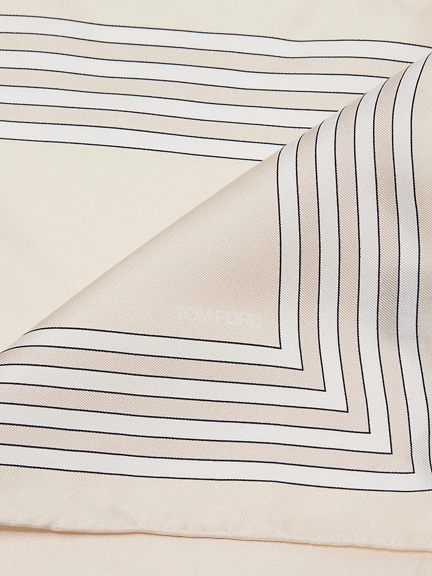 Logo-print silk pocket square - 3