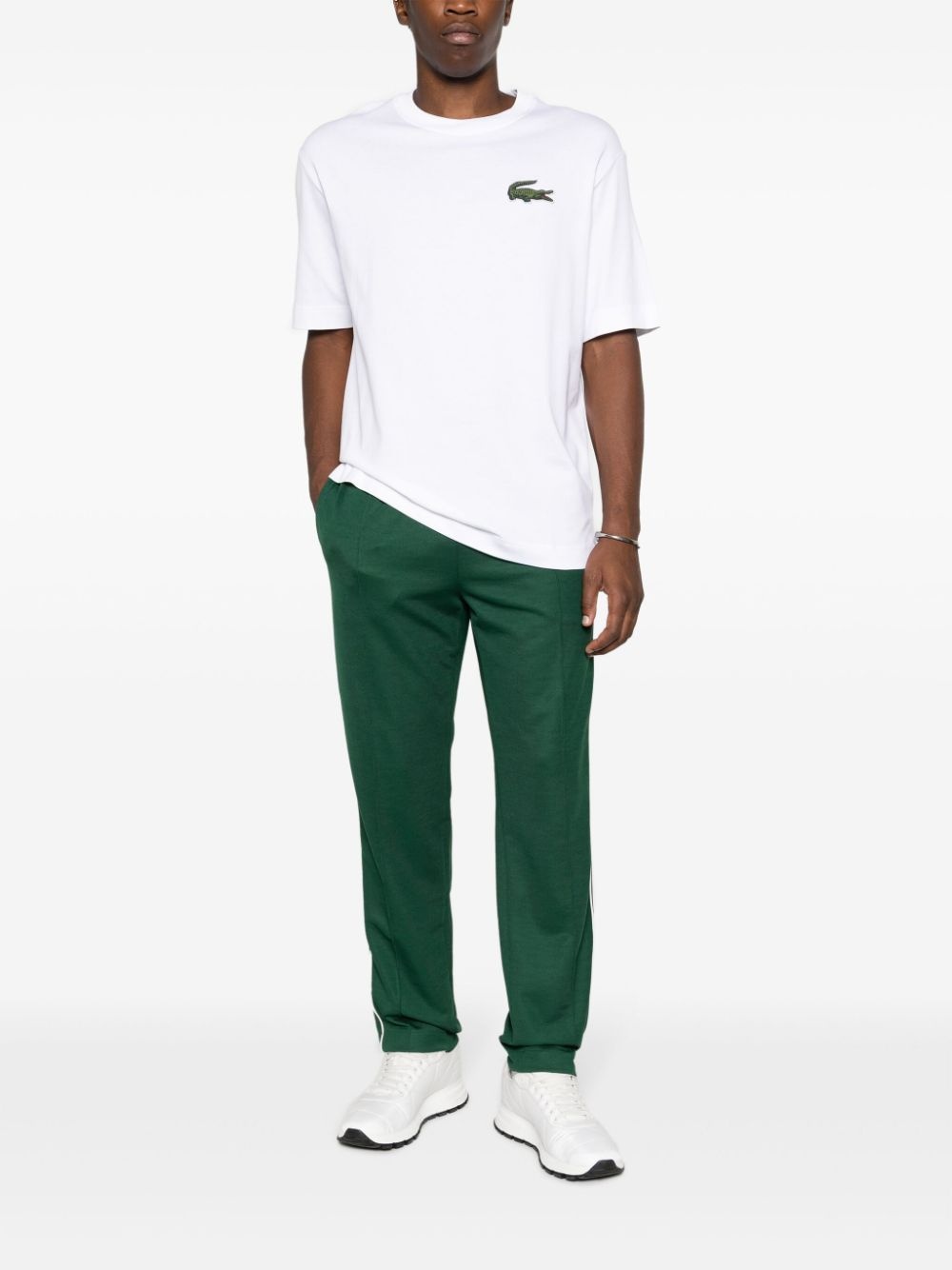 crocodile logo-patch piquÃ© track pants - 2