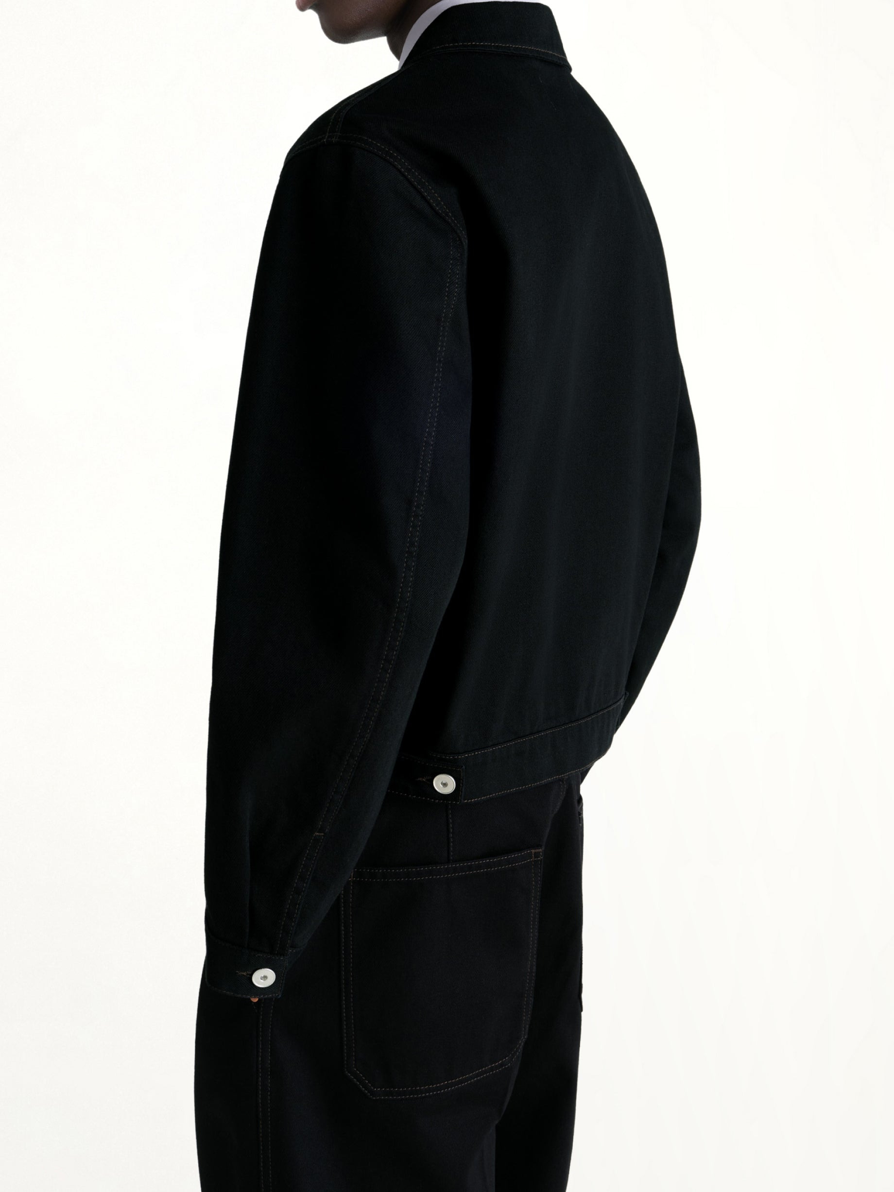 Trucker Jacket in Black - 3