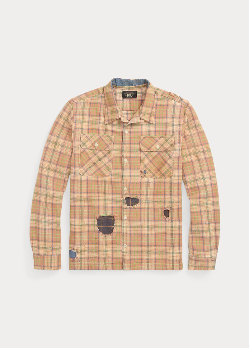 Repaired Plaid Twill Camp Shirt 1
