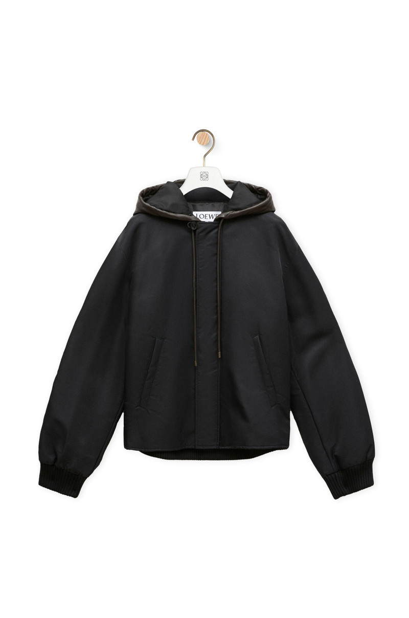 Hooded bomber jacket in nylon 1