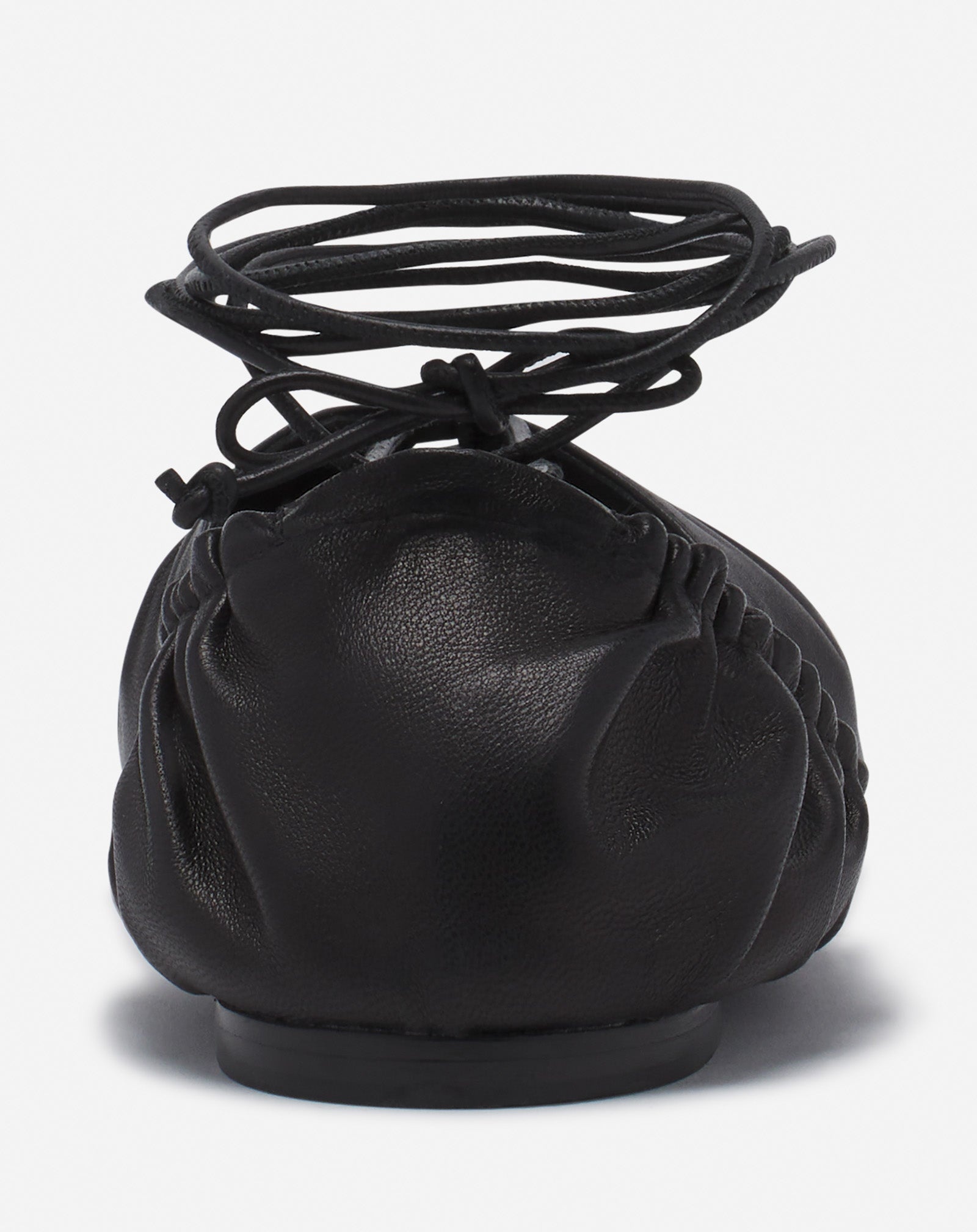 MESURE LACE-UP LEATHER BALLERINA - 3