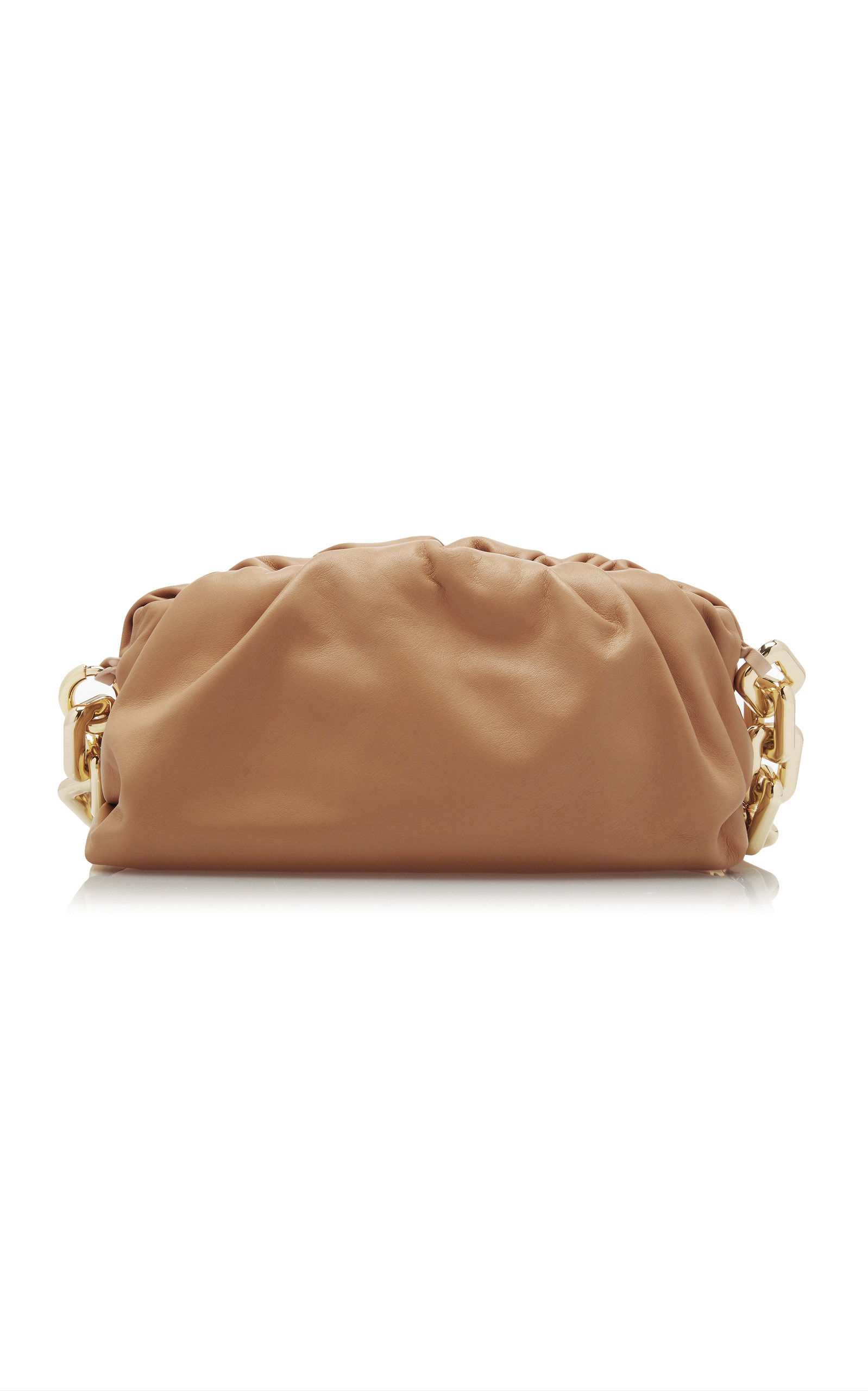 The Chain Pouch Leather Clutch brown - 6