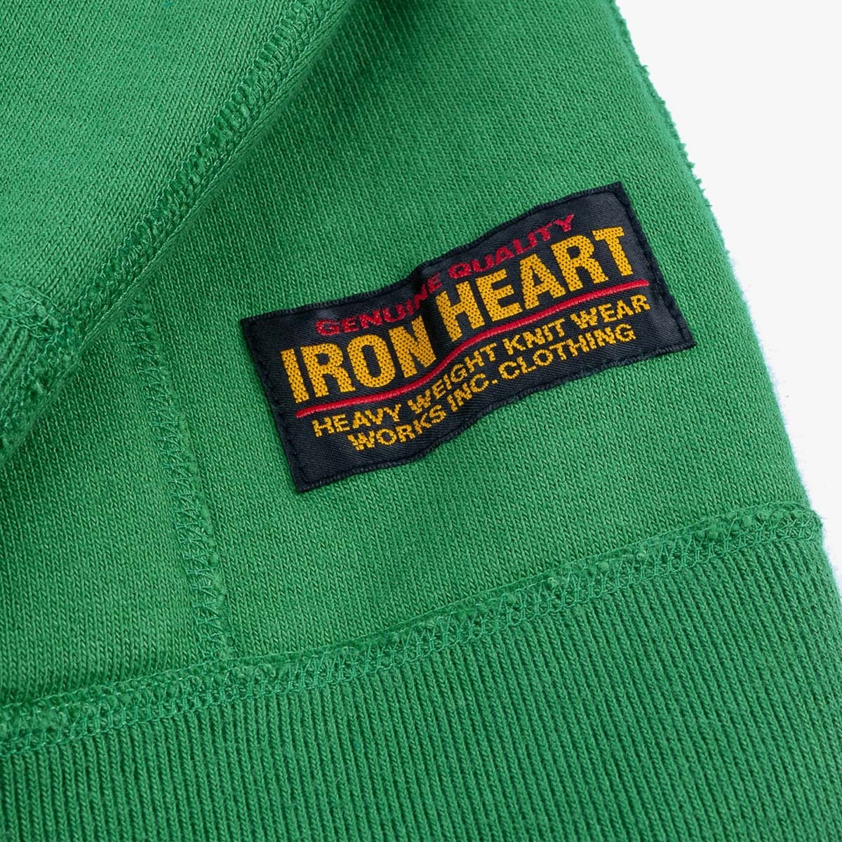 IHSW-76L-GRN Printed 14oz Ultra Heavyweight Loopwheel Cotton Zippered Hoodie - Green - 8