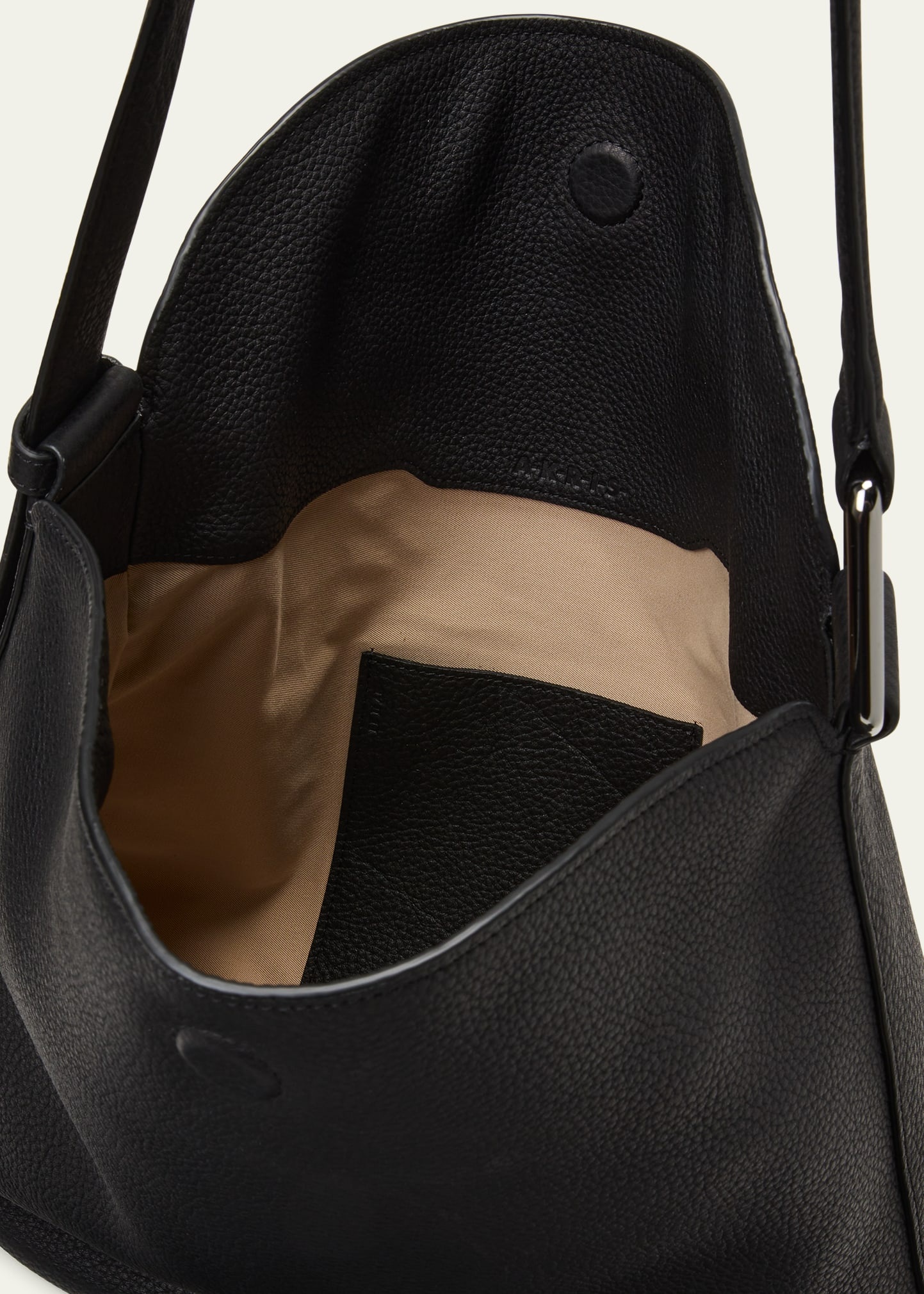 Anna Medium Leather Hobo Bag - 4