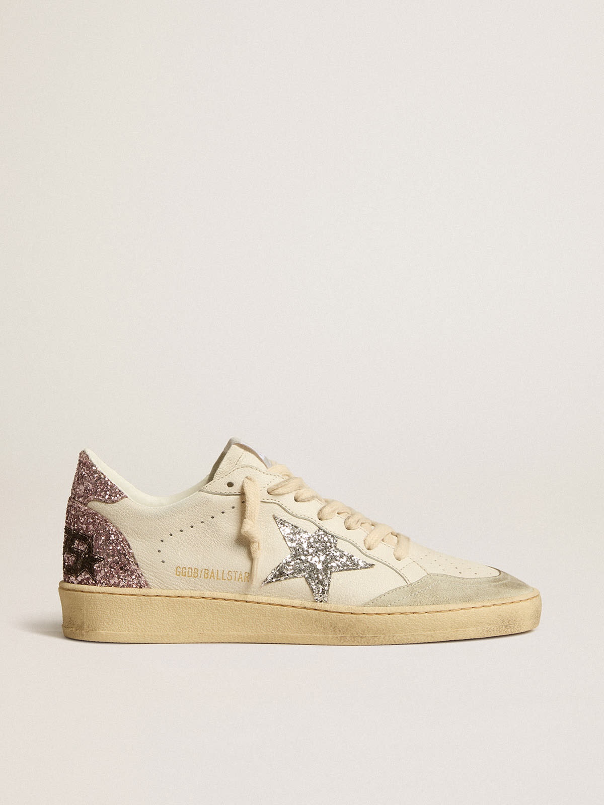 Gold Glitter Glitter Star White Shoes With A Star Golden Goose