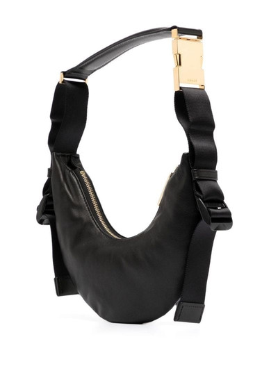 sacai curved leather shoulder bag outlook