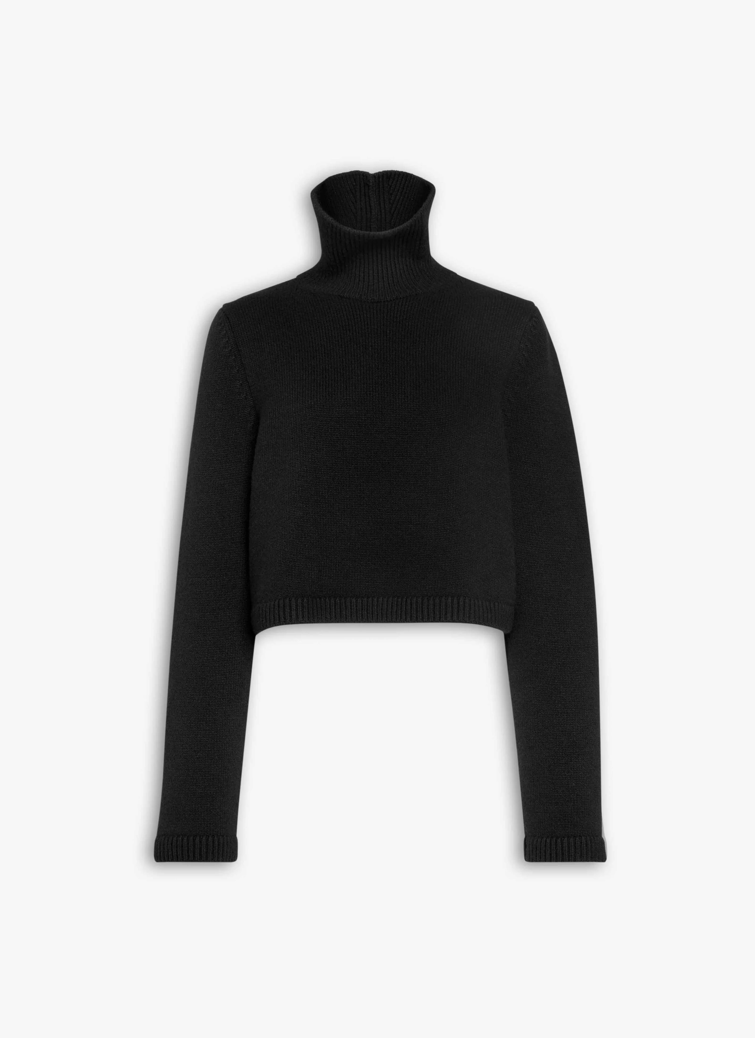 CASHMERE KNIT CROPPED JUMPER - 1