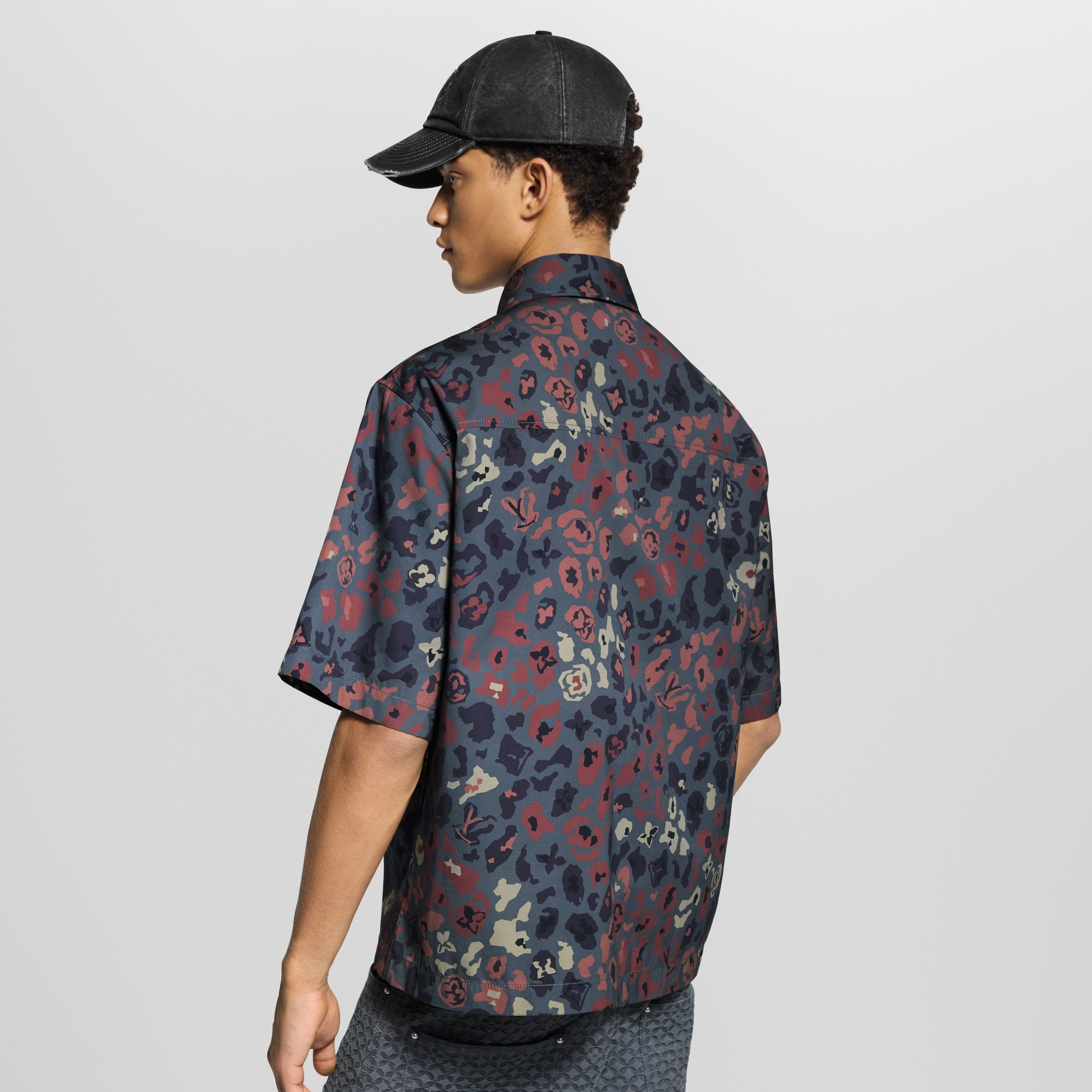 Printed Short-Sleeved Workwear Shirt - 4