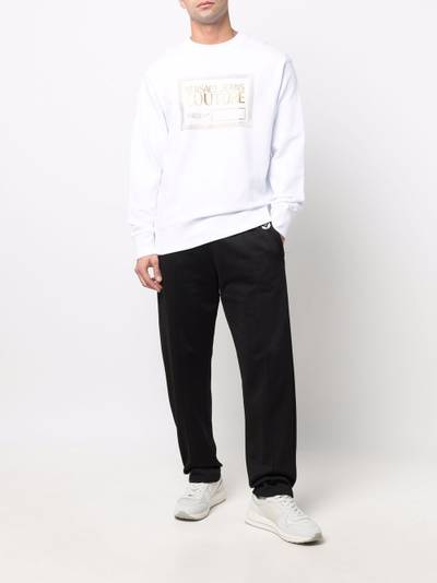 VERSACE JEANS COUTURE logo-print crewneck sweatshirt outlook