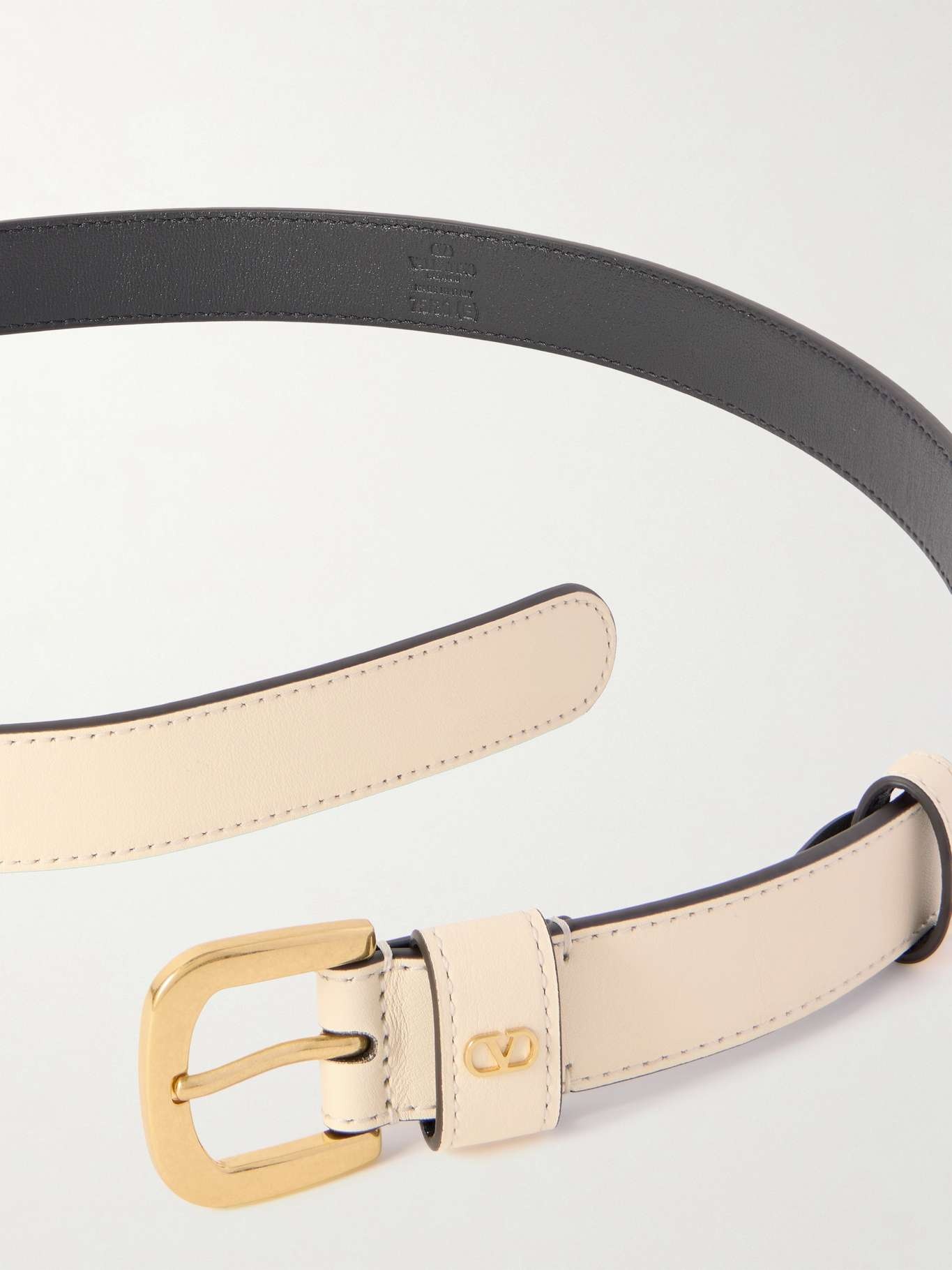 VLogo leather belt Off-white - 3