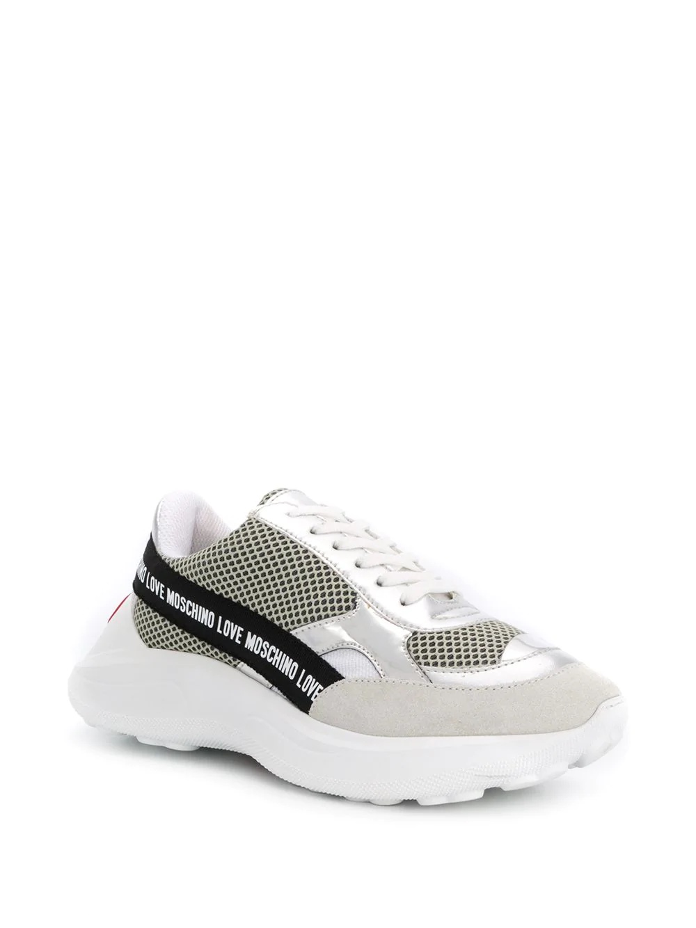 logo tape low top sneakers - 2