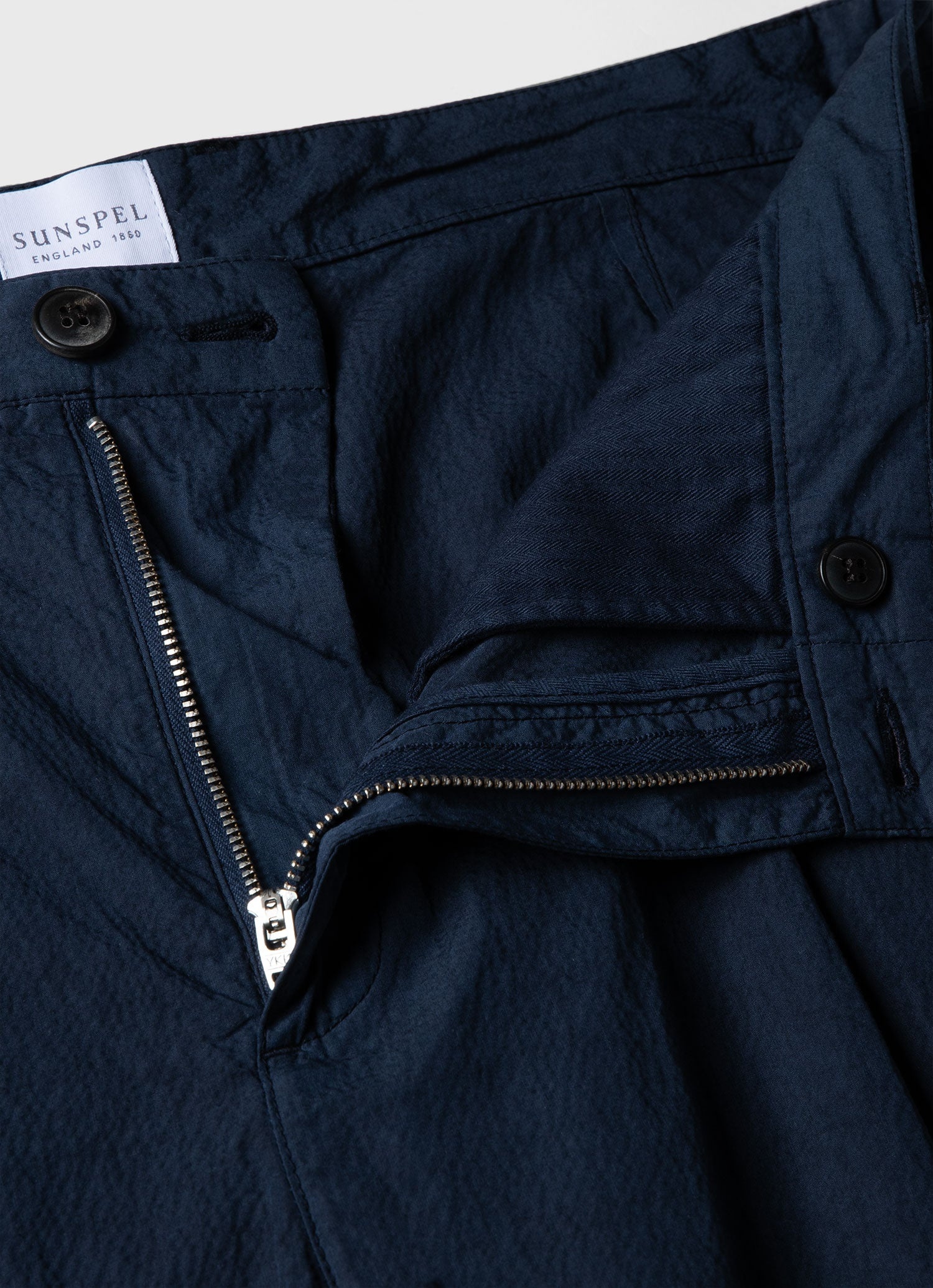 Pleated Seersucker Shorts - 4