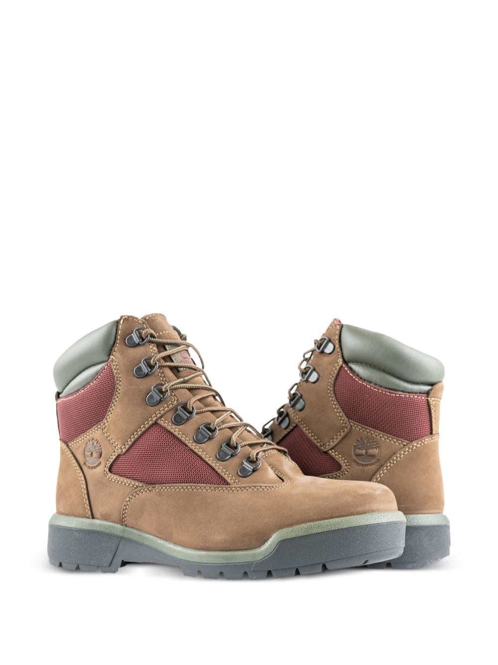 6-Inch Waterproof Field "Brown/Maroon Nubuck" boots - 2