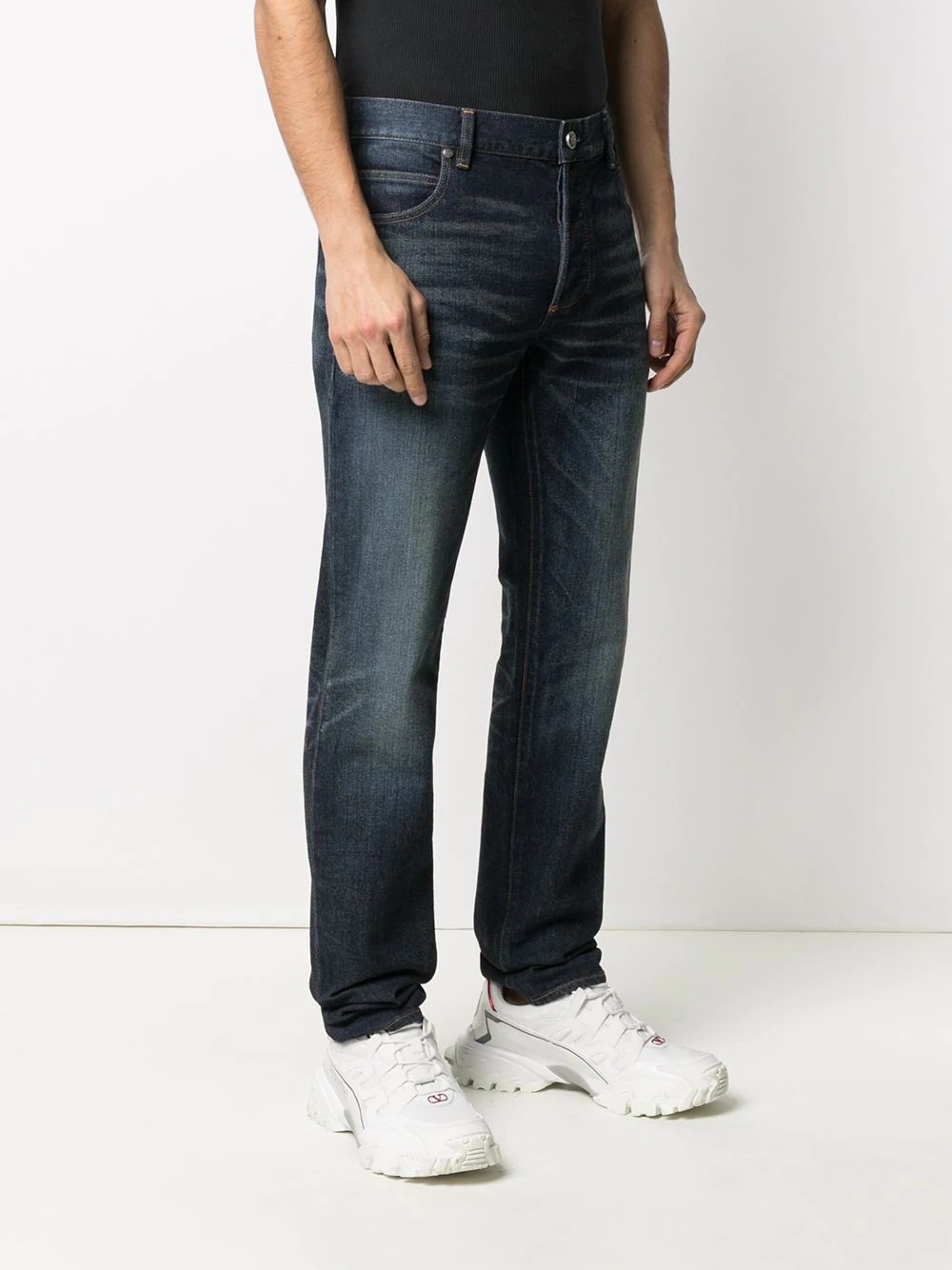 embroidered slim-fit denim jeans - 3