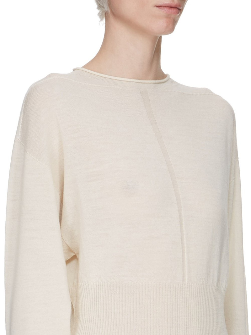 Cropped Semi-Sheer Wool Jumper 5