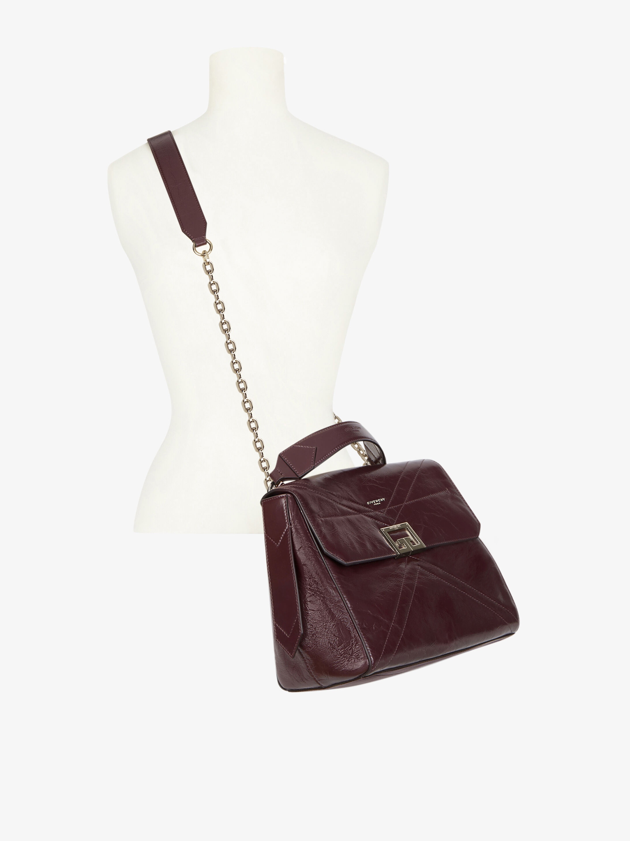 Medium ID bag in aged leather - 1