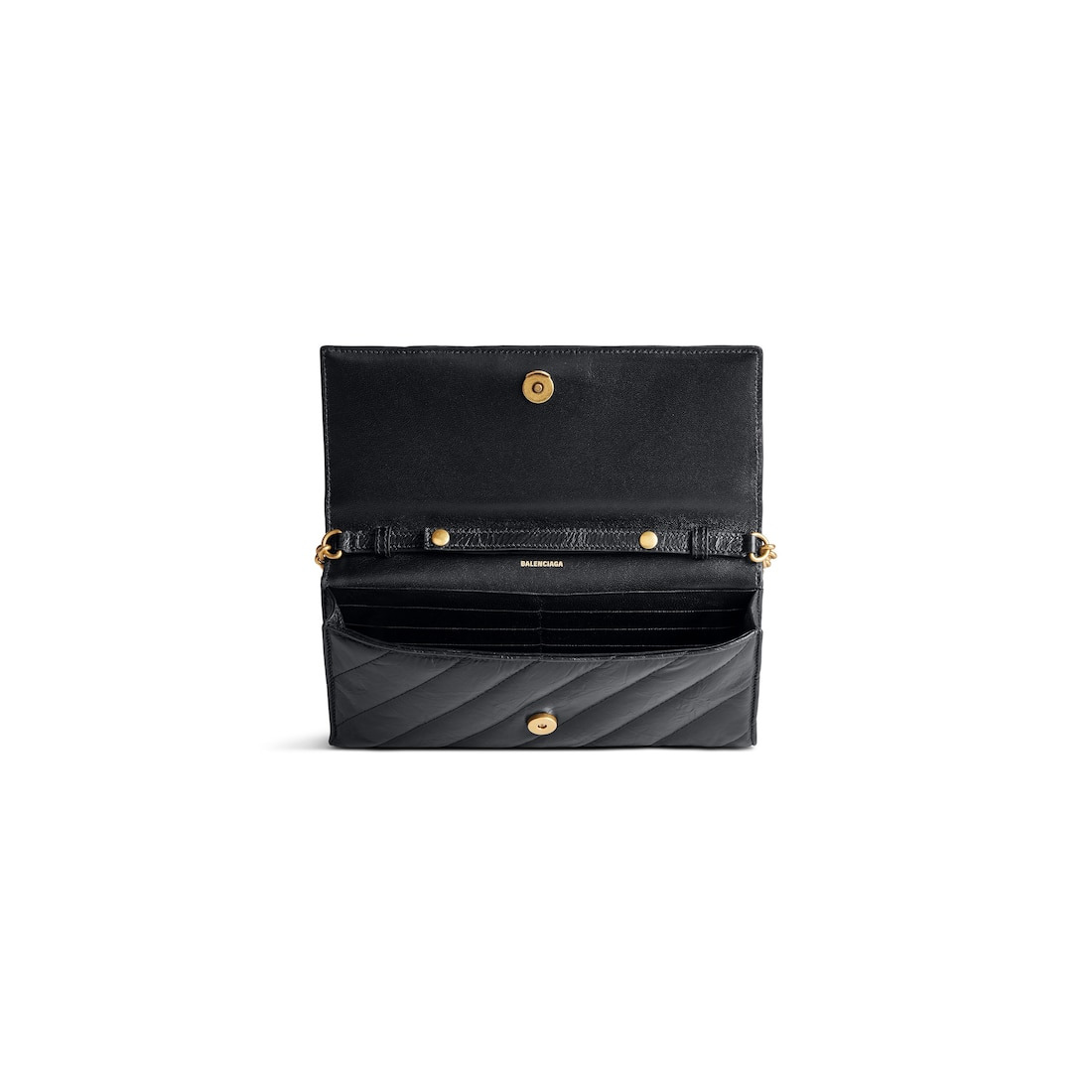 Women's Crush Wallet On Chain Quilted  in Black - 4